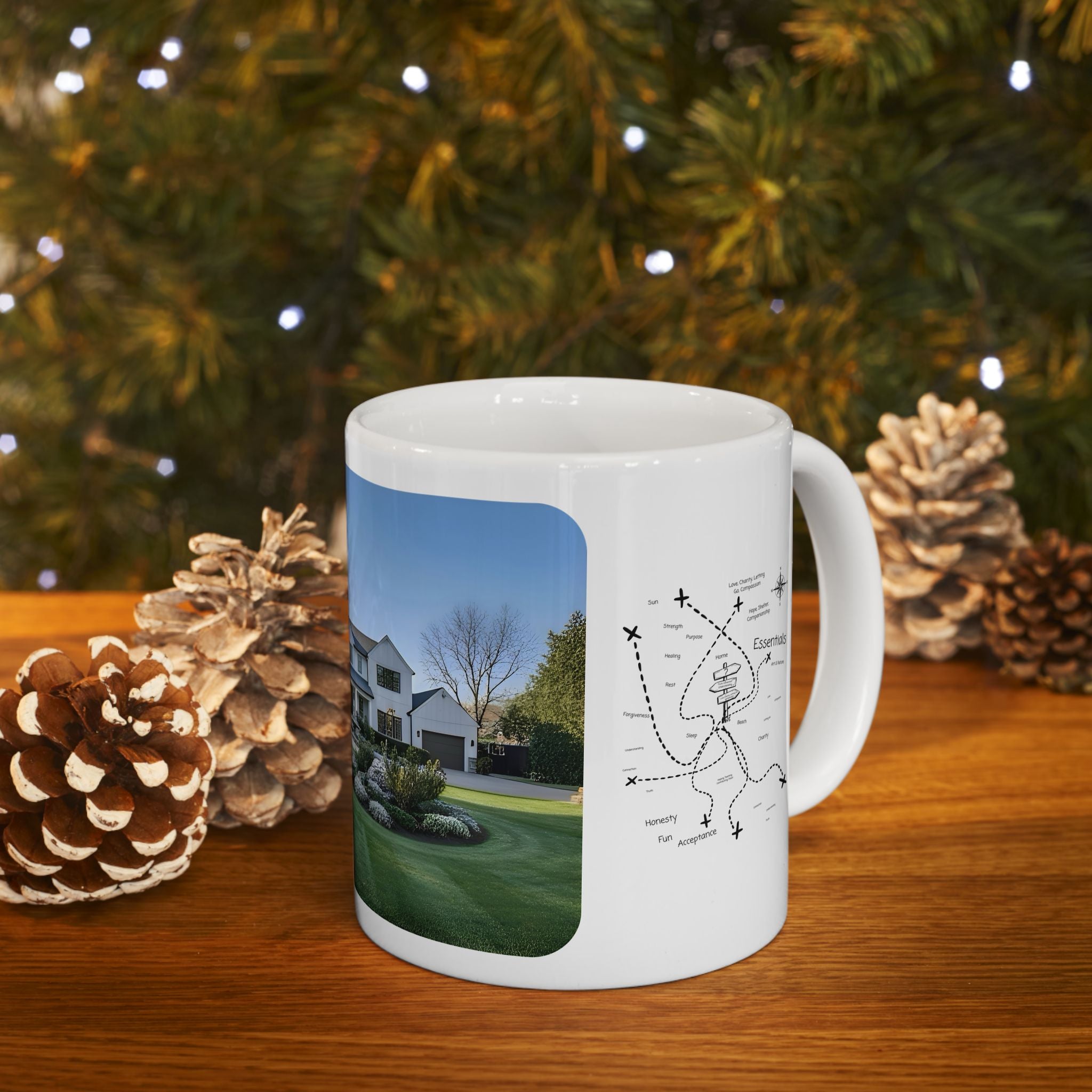 Cozy Architecture & Dreamy Landscapes #4 White Ceramic Mug – Homes Home Sweet Home Cup (11oz/15oz)