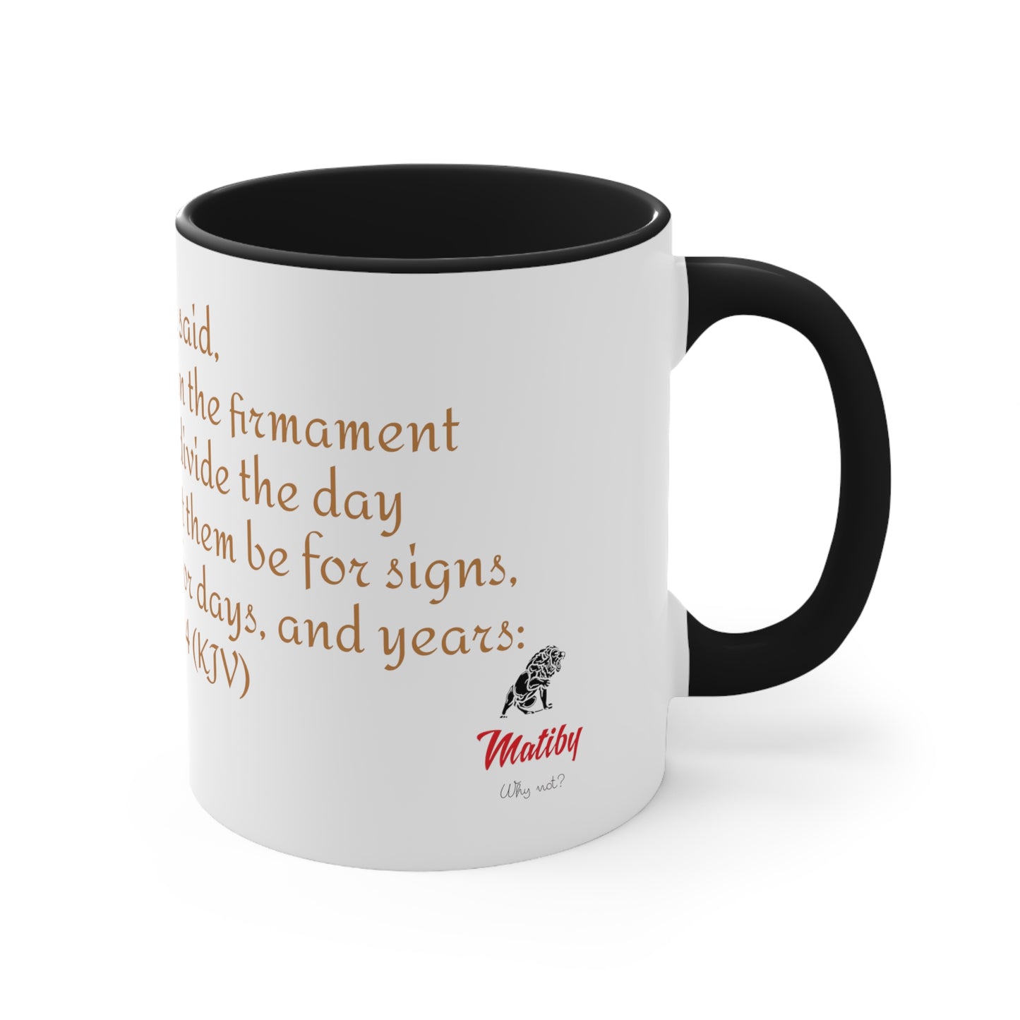 Bible Speaks Gen 1:14 Accent Mug, 11oz