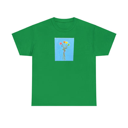 Matiby "Artzy" Flower Unisex Heavy Cotton Tee