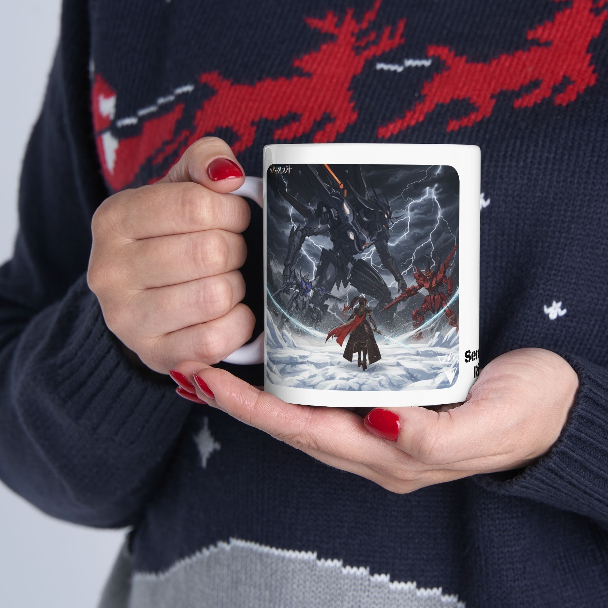 Sentience Rising Sci-Fi Robots #1 White Ceramic Mug | Sci-Fi NeoSentinel Uprising