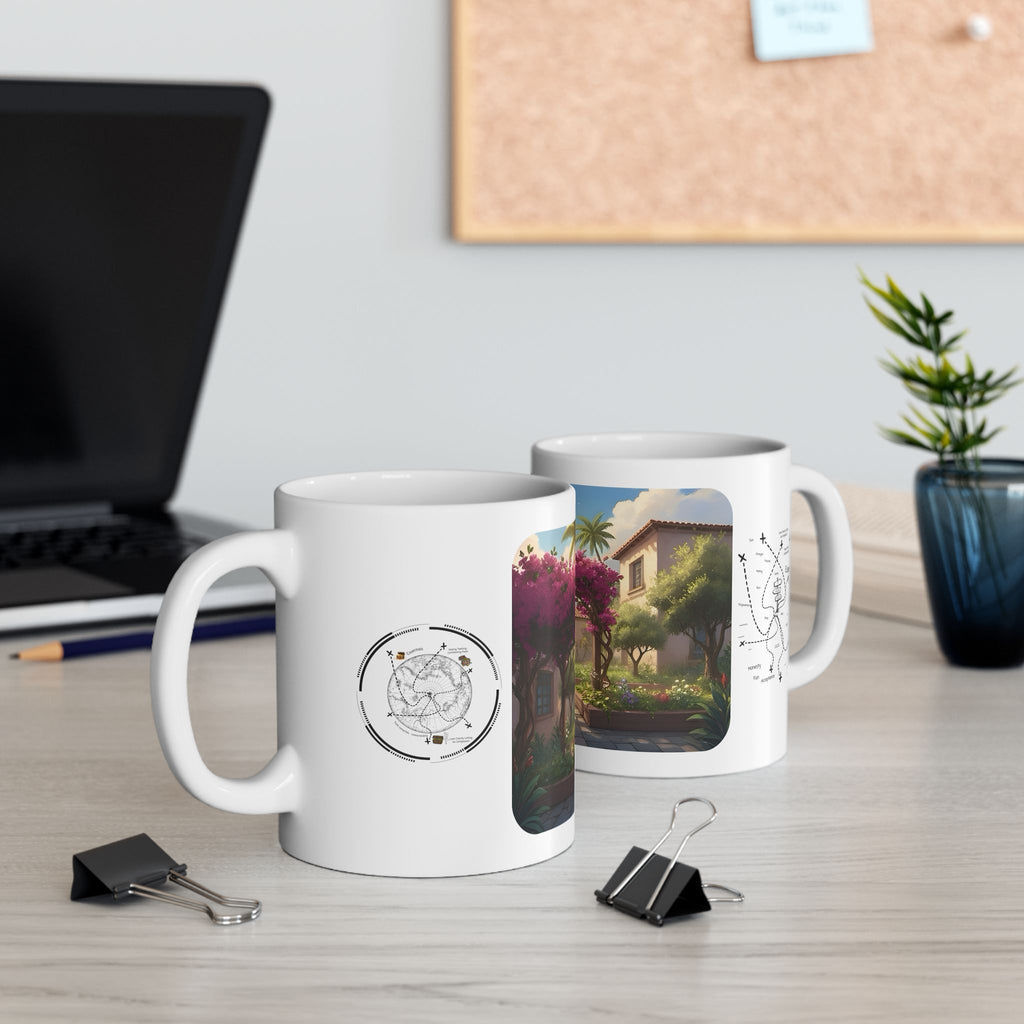 Cozy Architecture & Dreamy Landscapes #45 White Ceramic Mug – Homes Home Sweet Home Cup (11oz/15oz)