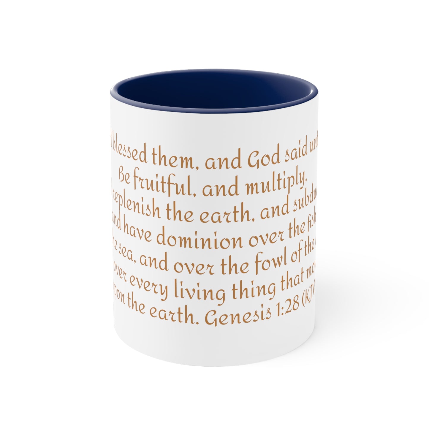 Bible Speaks Gen 1:28 Accent Mug, 11oz