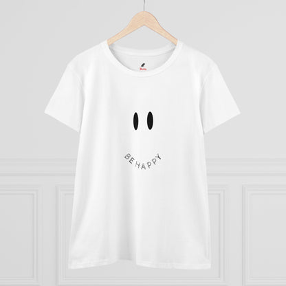 Women's Be Happy Midweight Cotton Tee