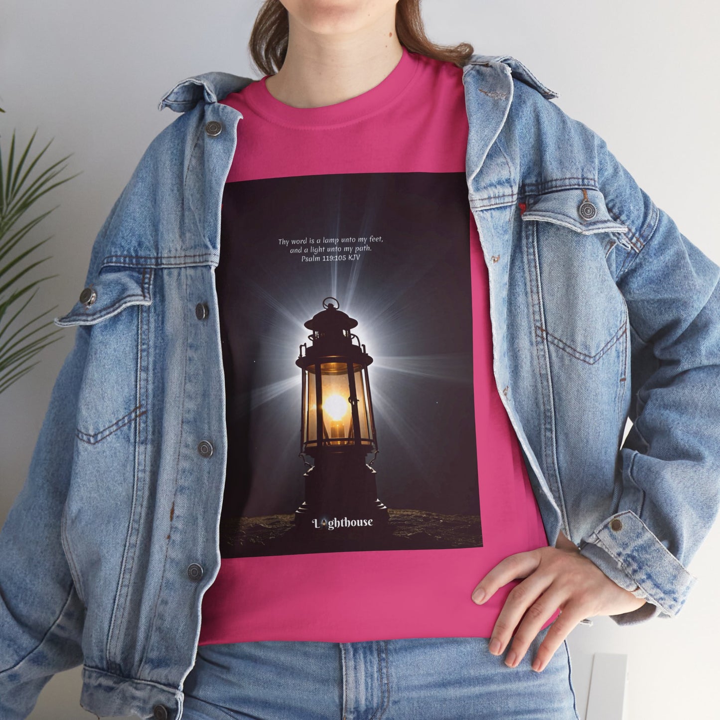 Lighthouse Psalm 119 Unisex Heavy Cotton Tee