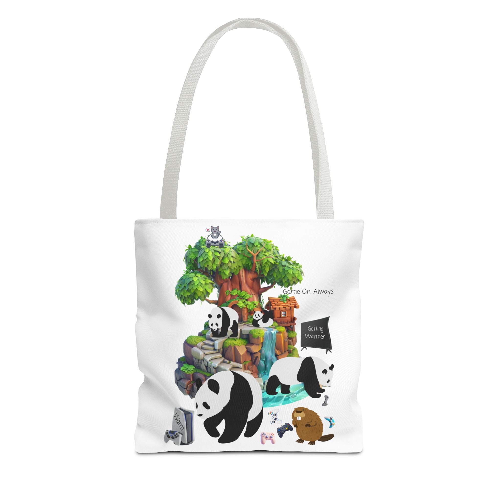 Game On, Always In a Woodland Treehouse Tote Bag | Sleep Is Optional, Gaming Is Not