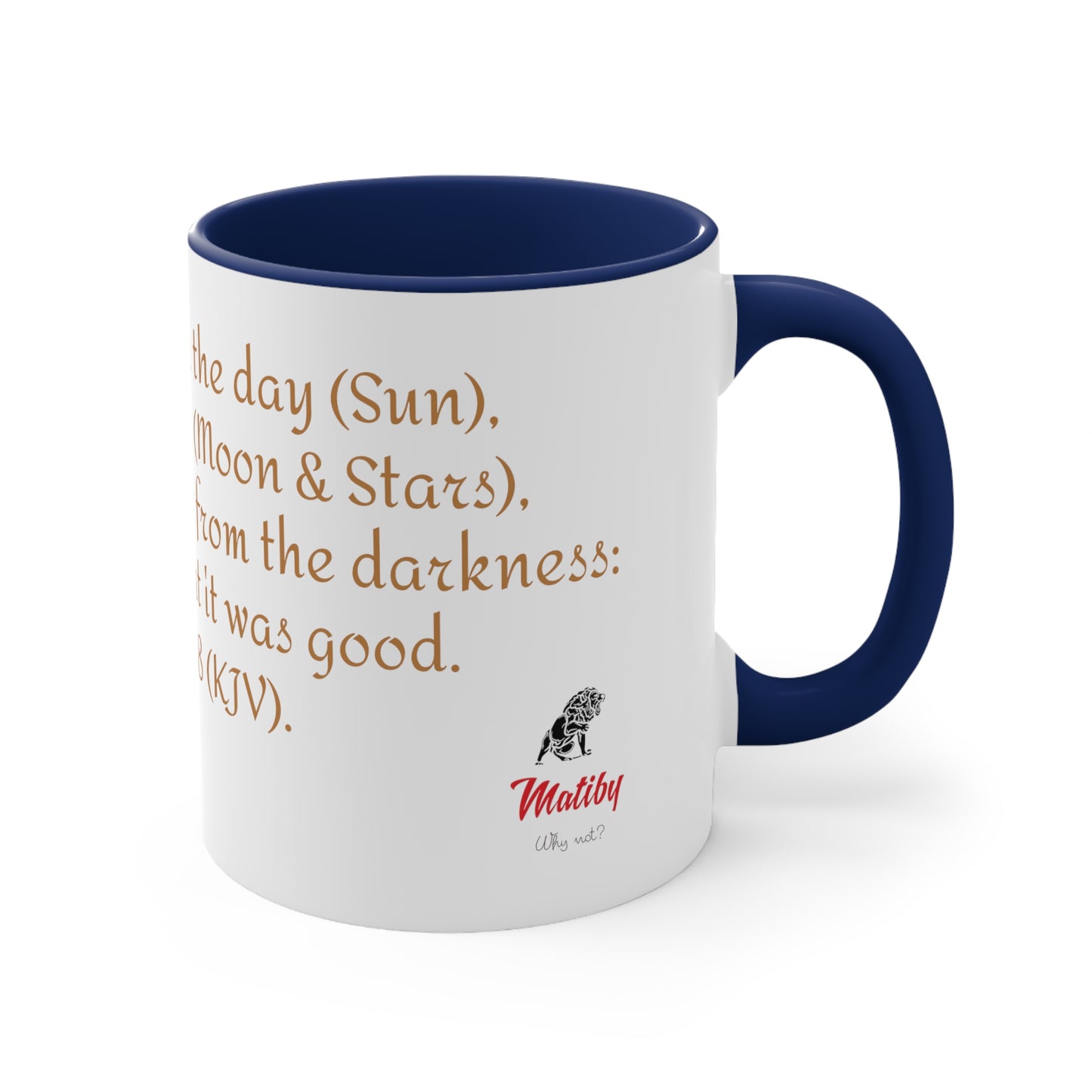 Bible Speaks Gen 1:18 Accent Mug, 11oz