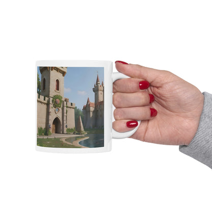 Artzy Castle Ceramic Mug, 11oz