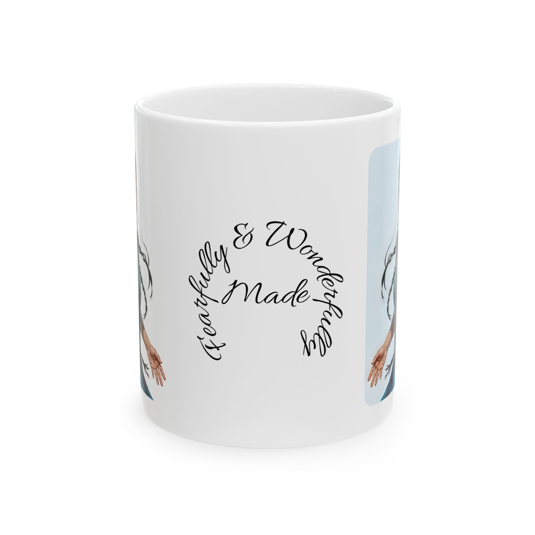 Gentle Woman of Valor #3 White Ceramic Mug - Fearfully & Wonderfully Made Tribute Cup (11oz/15oz)