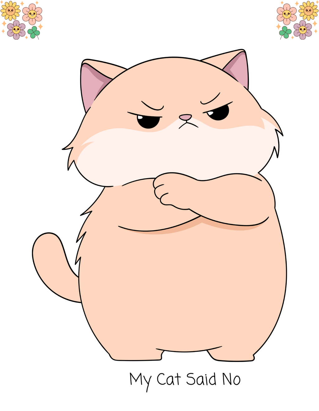 My Cat Said No White Ceramic Mug – Lovable Sassy Grumpy Cat Tea Cup (11oz & 15oz)