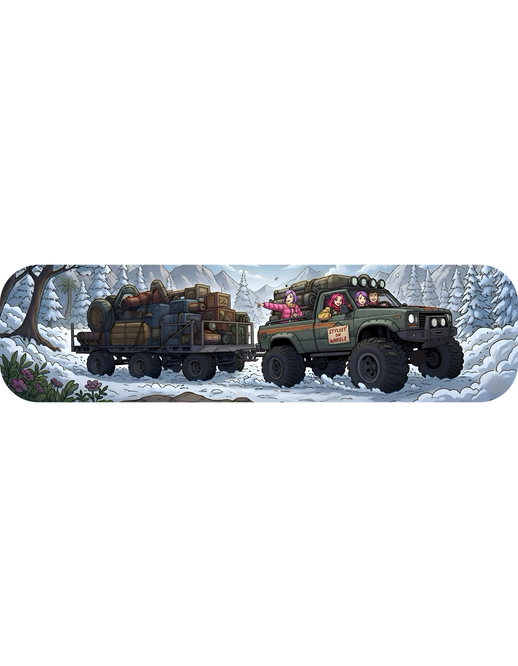 Adventure 4x4 Trucks #5, Stylist On Wheels White Ceramic Mug — Find Your Path To The Essentials Cup (11oz & 15oz)
