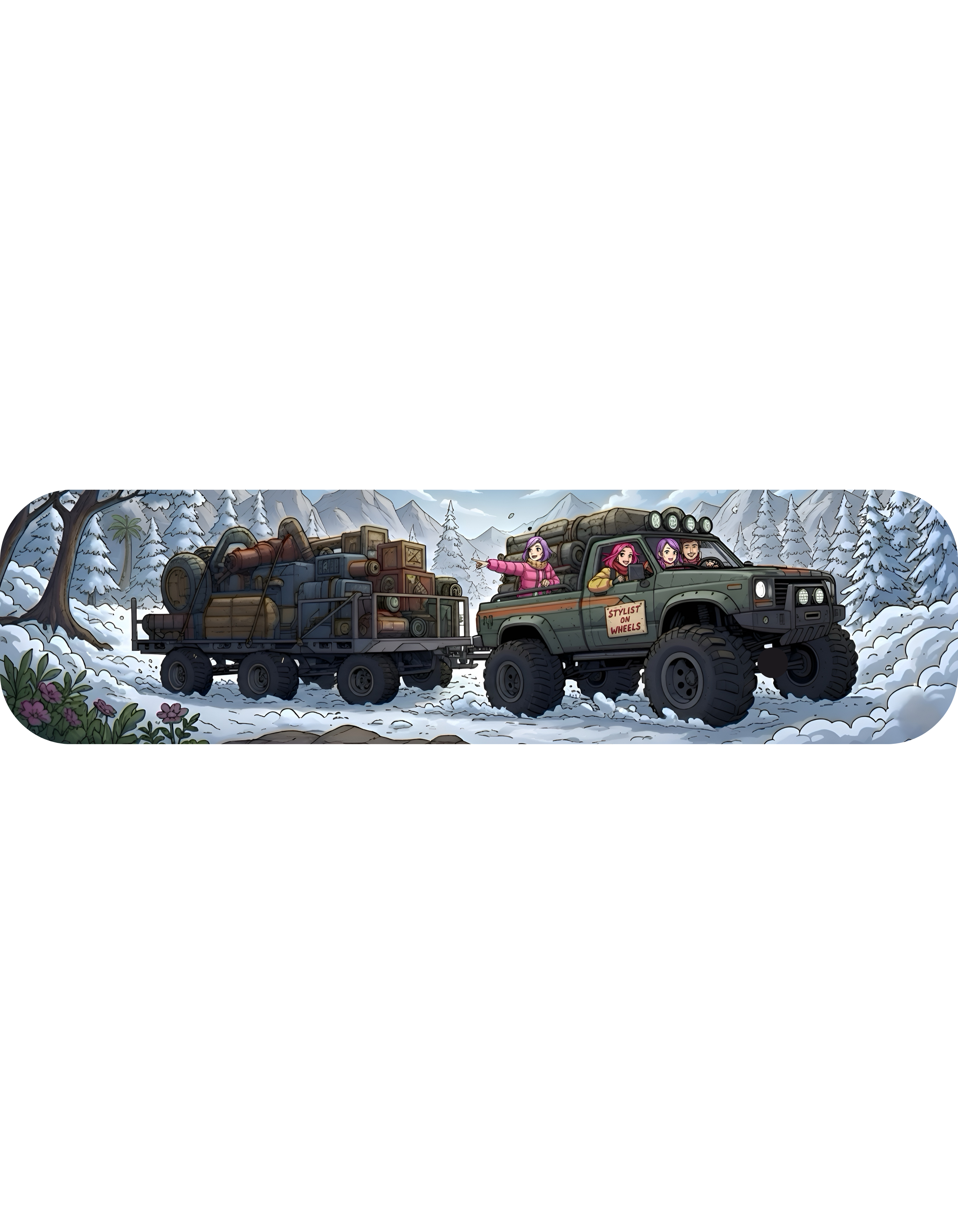 Adventure 4x4 Trucks #5, Stylist On Wheels White Ceramic Mug — Find Your Path To The Essentials Cup (11oz & 15oz)