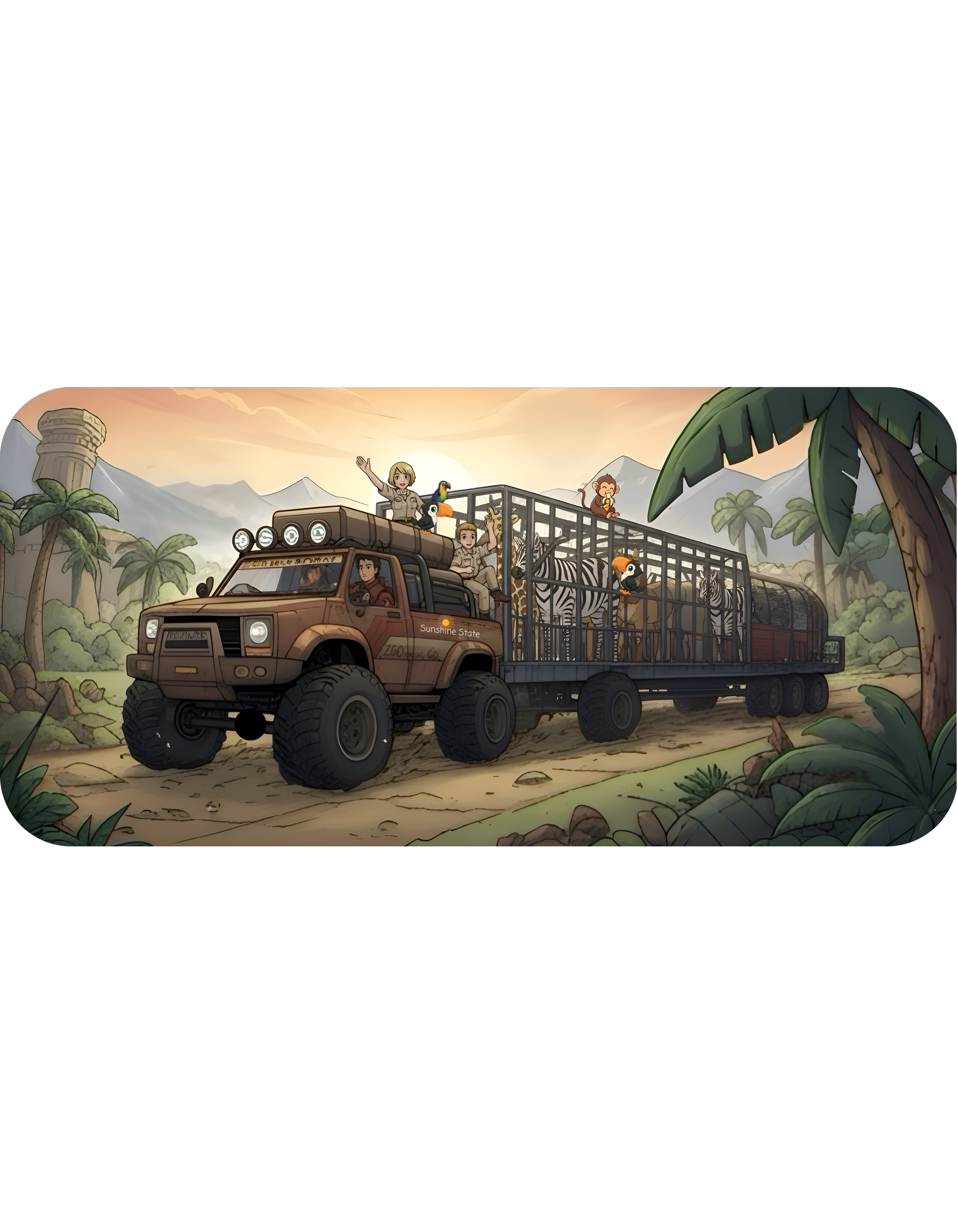 Adventure 4x4 Trucks #8,  Safari On The Go White Ceramic Mug — Find Your Path To The Essentials Cup (11oz & 15oz)