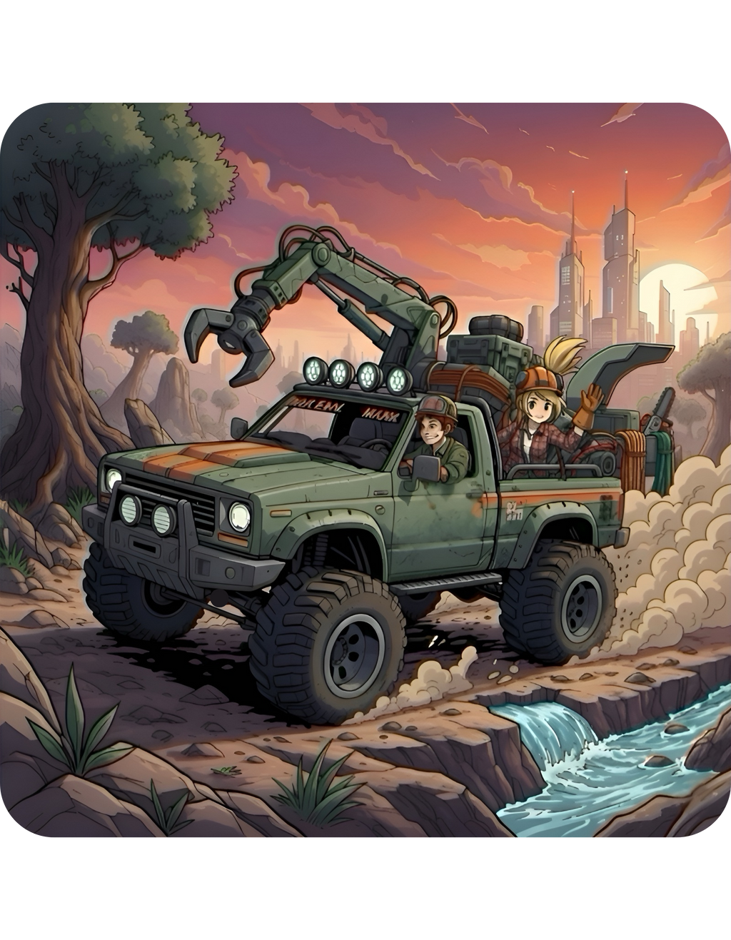 Adventure 4x4 Trucks #15, Tree Trimmers, Arborists, & Pruners On The Go White Ceramic Mug — Find Your Path To The Essentials Cup (11oz & 15oz)