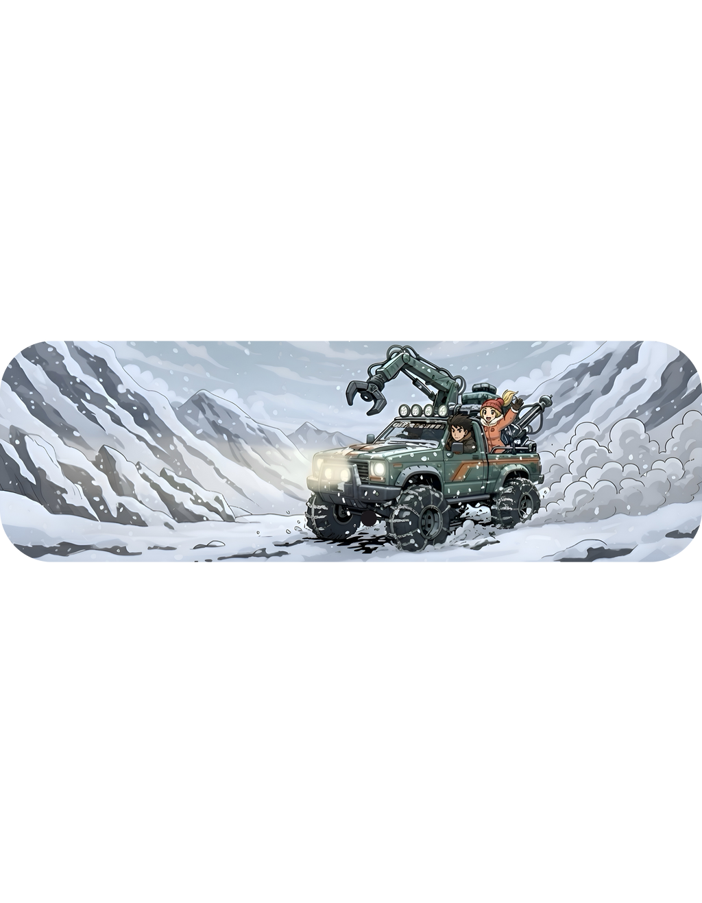 Adventure 4x4 Trucks #18, Winter Meteorologists On The Go White Ceramic Mug — Find Your Path To The Essentials Cup (11oz & 15oz)