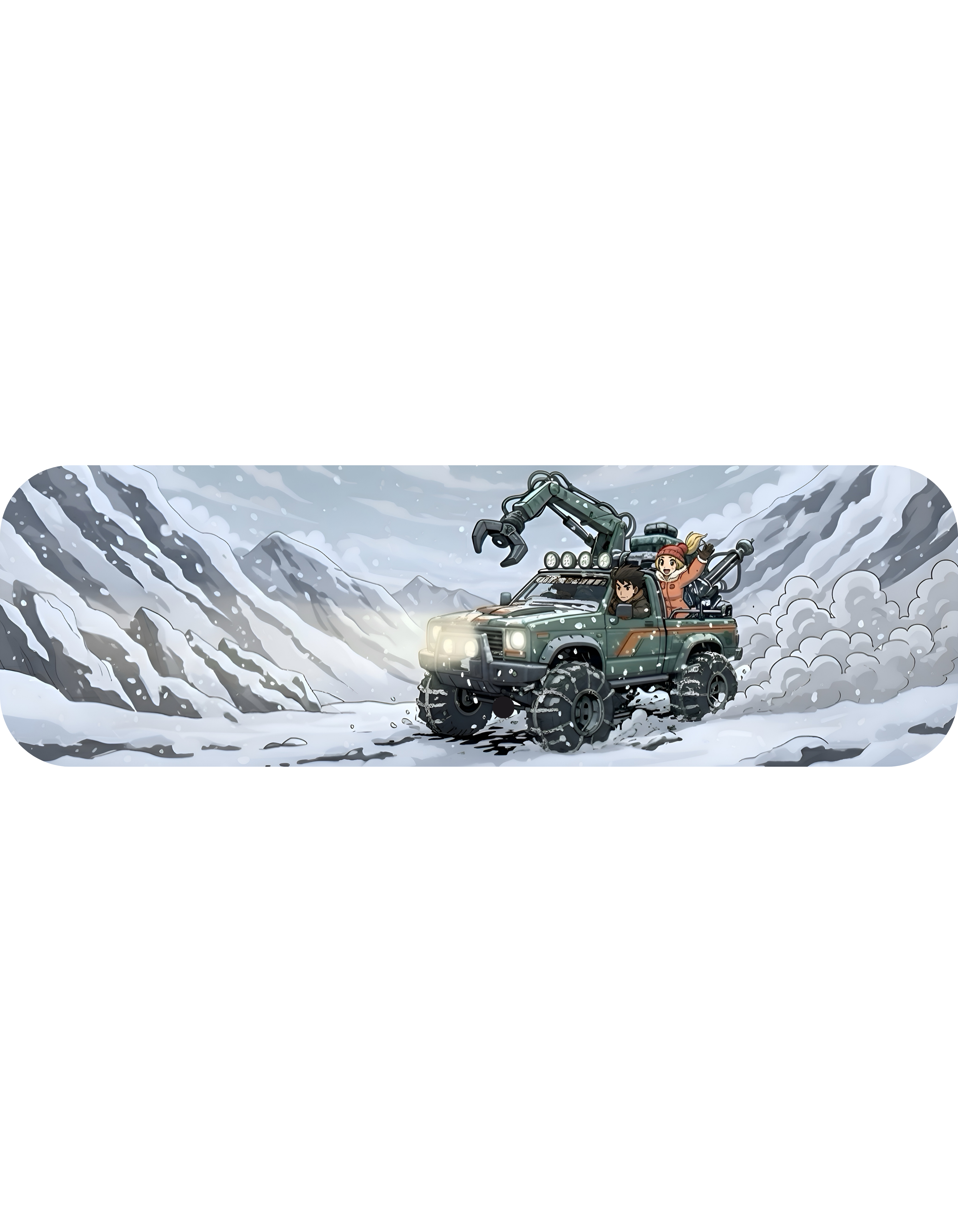 Adventure 4x4 Trucks #18, Winter Meteorologists On The Go White Ceramic Mug — Find Your Path To The Essentials Cup (11oz & 15oz)