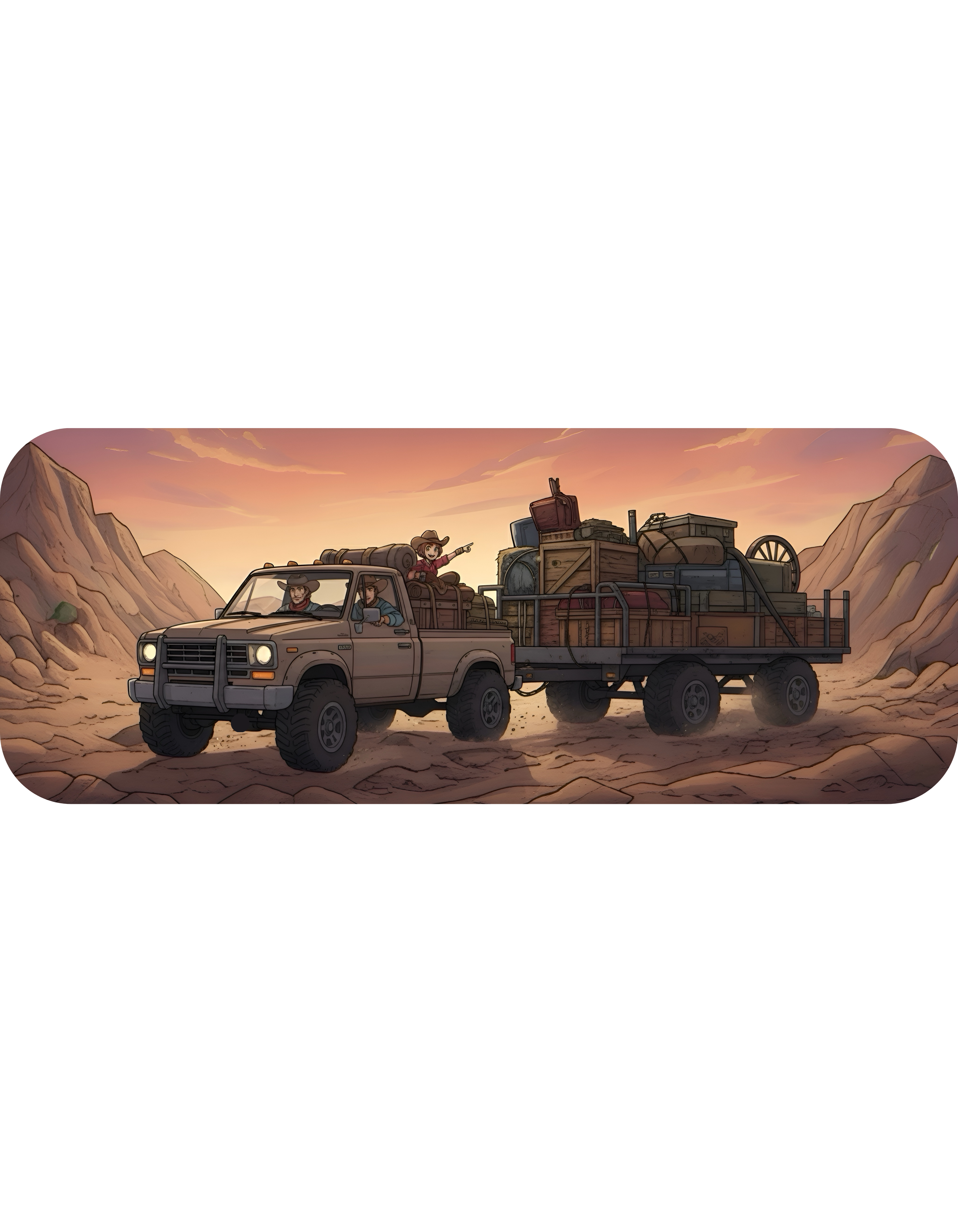 Adventure 4x4 Trucks #20, Wrangler Cowboy Ranchers On The Go White Ceramic Mug — Find Your Path To The Essentials Cup (11oz & 15oz)