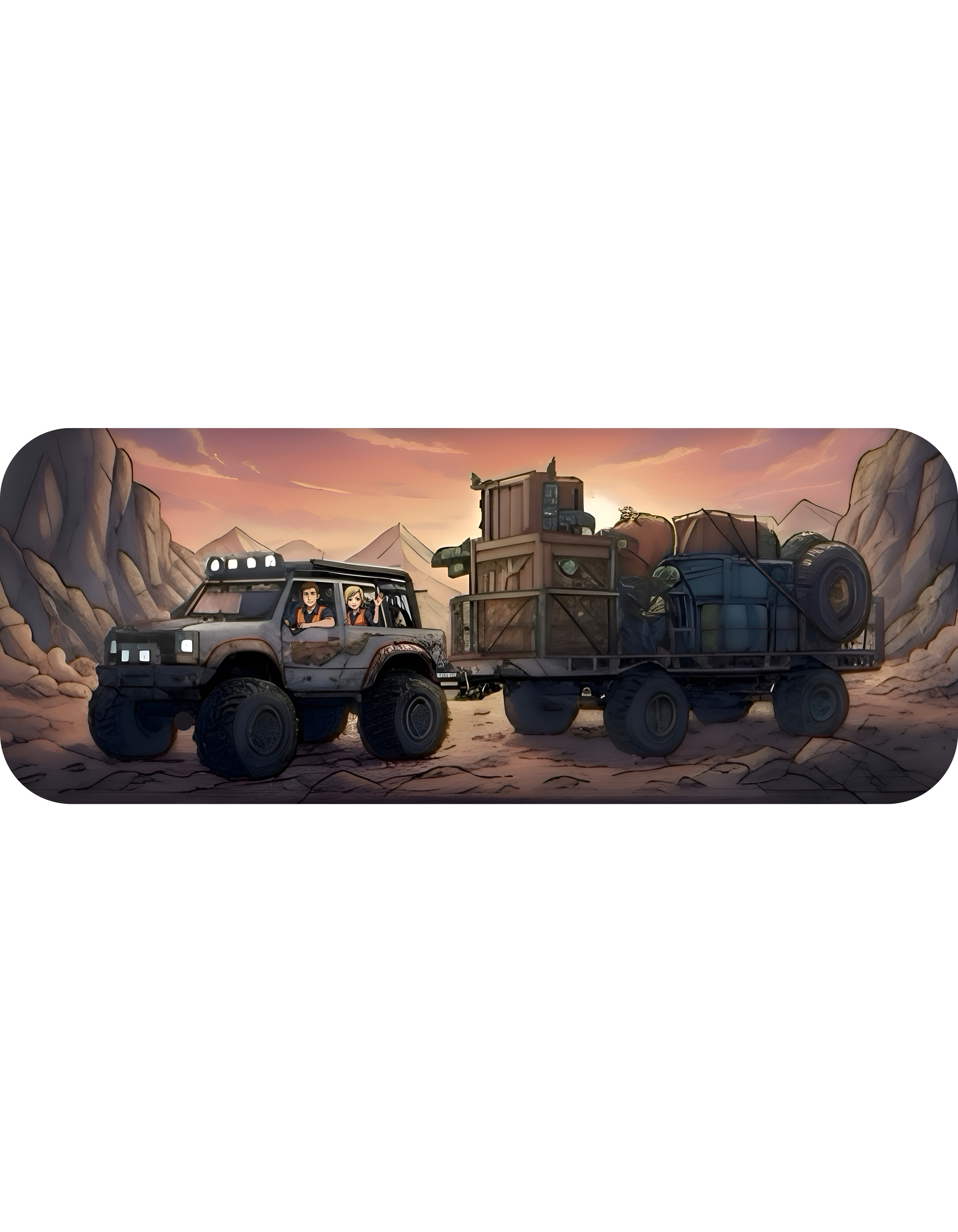 Adventure 4x4 Trucks #22, Game Dev, Photography, & Explorers On The Go White Ceramic Mug — Find Your Path To The Essentials Cup (11oz & 15oz)