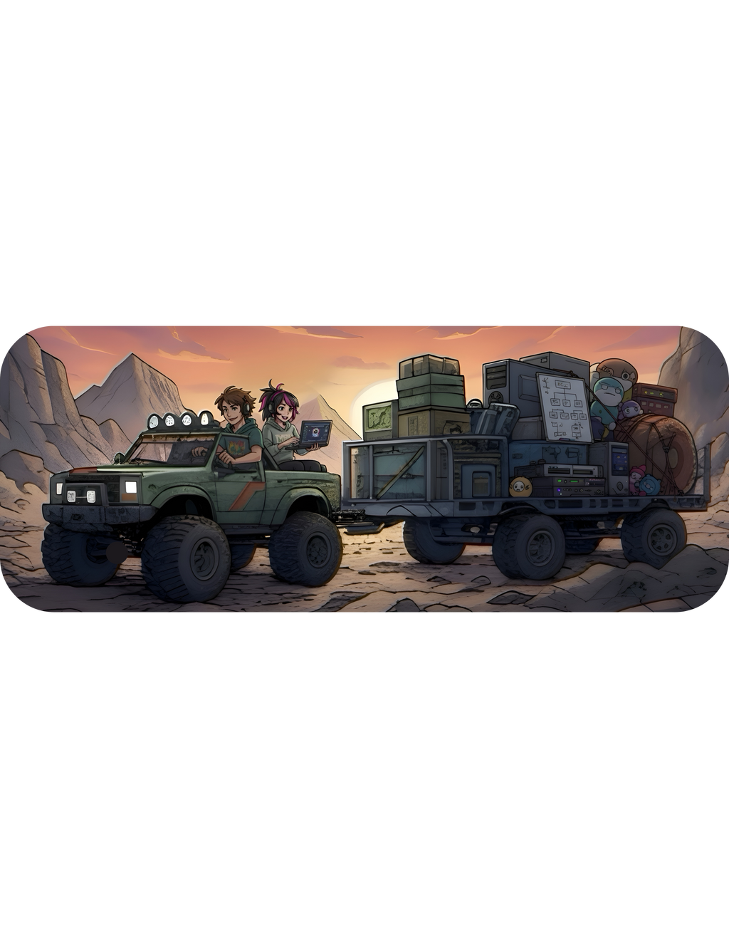 Adventure 4x4 Trucks #24, Indie Game Developers On The Go White Ceramic Mug — Find Your Path To The Essentials Cup (11oz & 15oz)