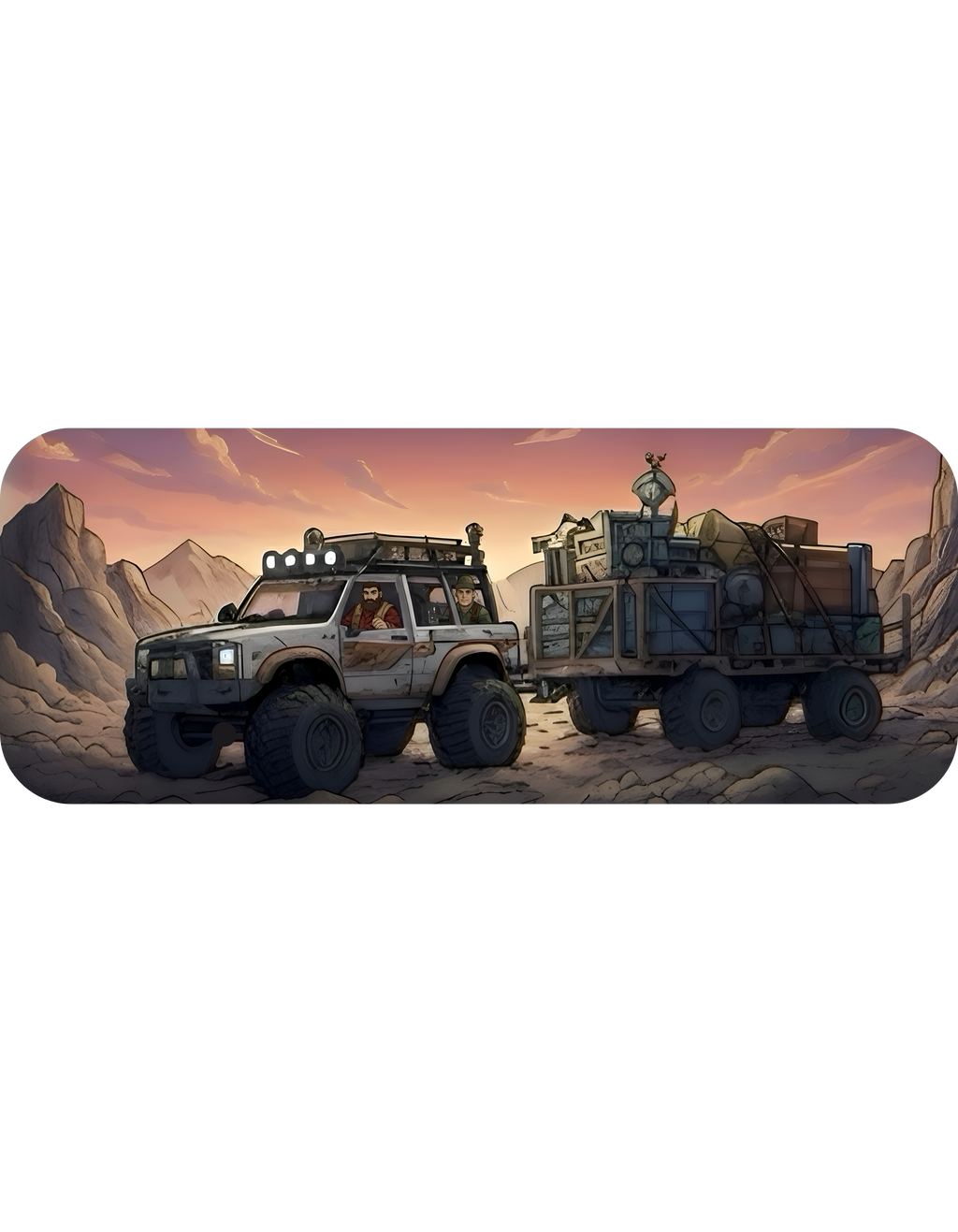 Adventure 4x4 Trucks #28, Lumberjacks On The Move White Ceramic Mug — Find Your Path To The Essentials Cup (11oz & 15oz)