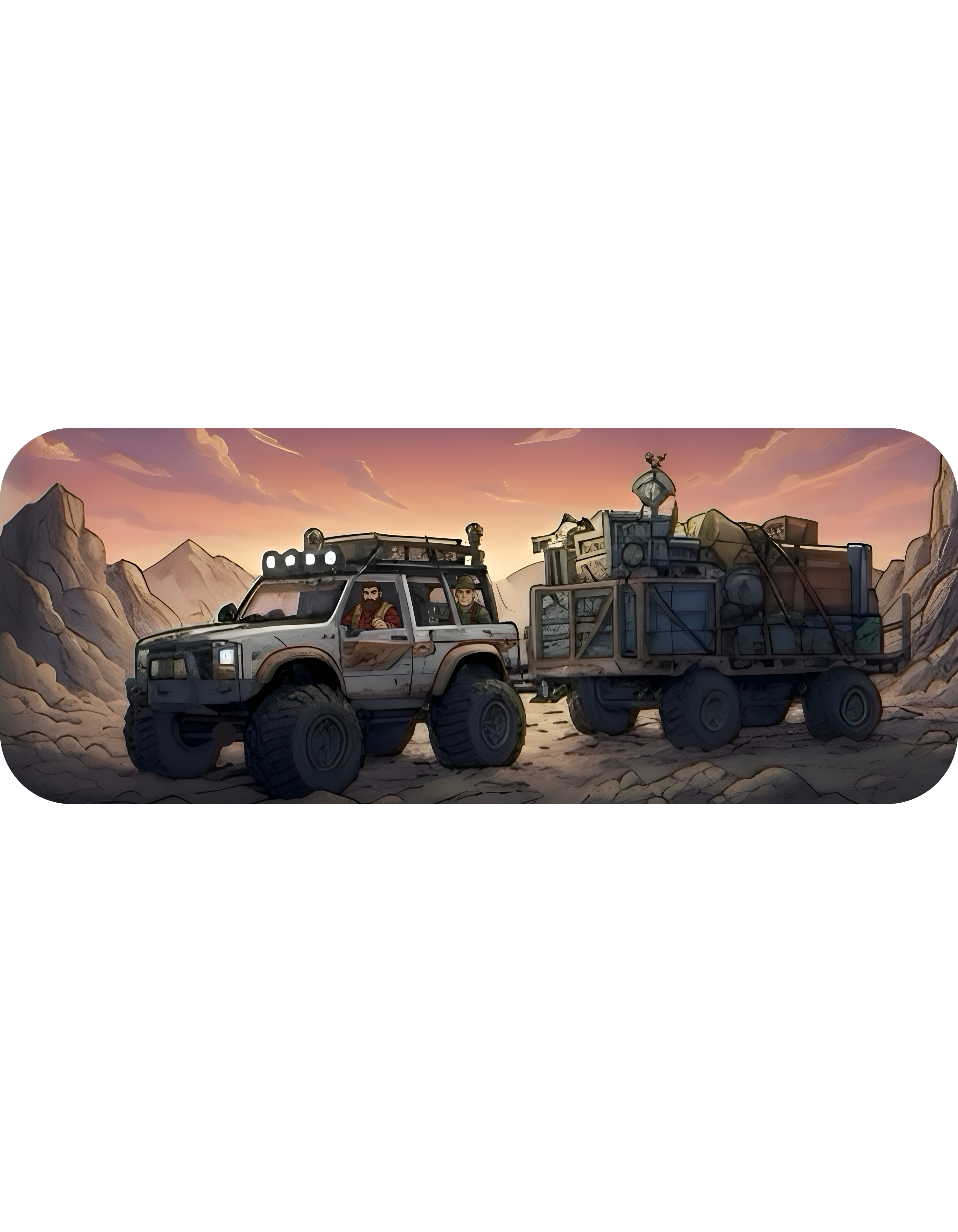 Adventure 4x4 Trucks #28, Lumberjacks On The Move White Ceramic Mug — Find Your Path To The Essentials Cup (11oz & 15oz)