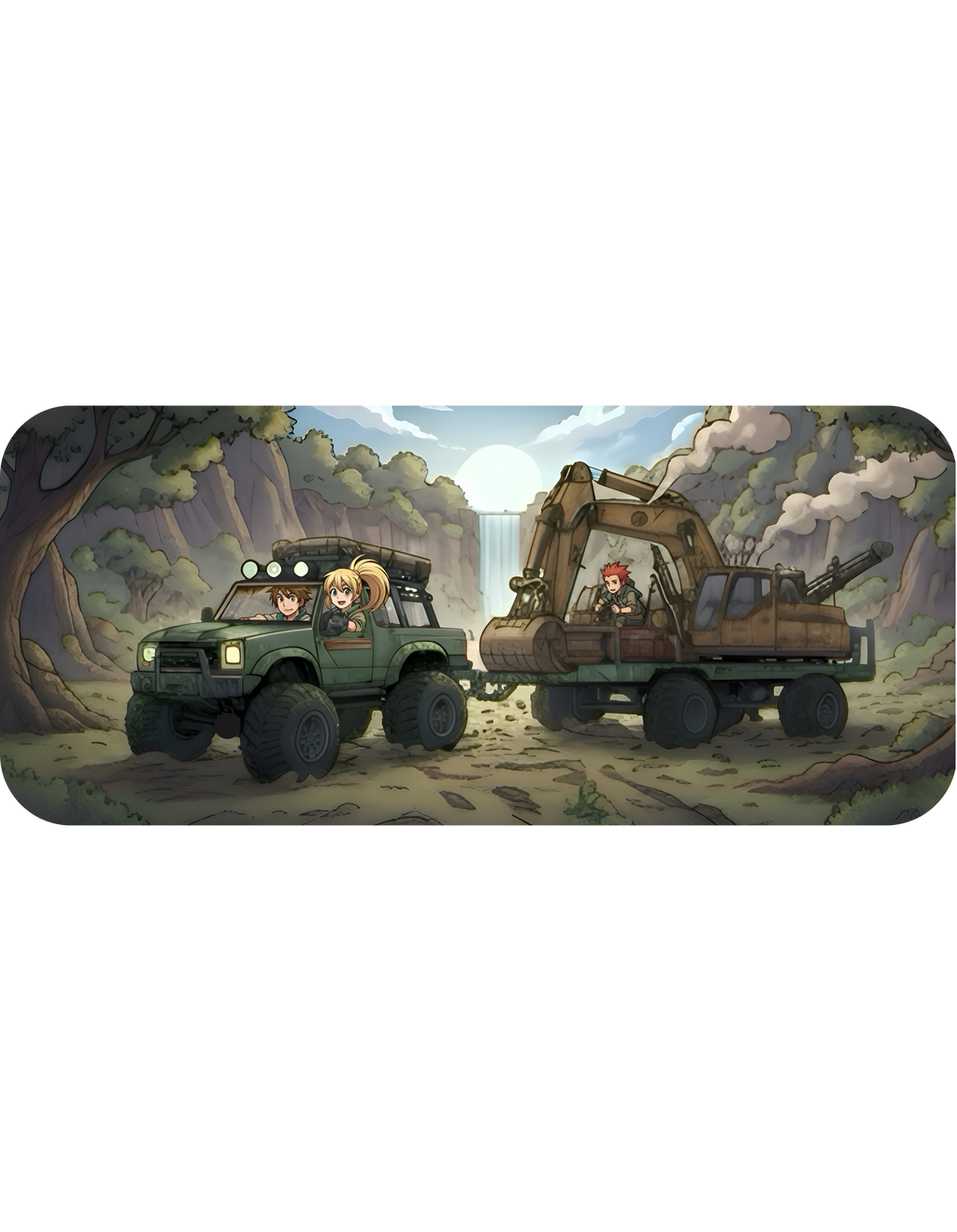 Adventure 4x4 Trucks #36, Anime Indie Game Developers On The Move White Ceramic Mug — Find Your Path To The Essentials Cup (11oz & 15oz)