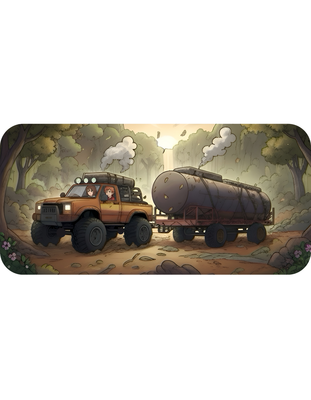 Adventure 4x4 Trucks #54, Container Haulers White Ceramic Mug — Find Your Path To The Essentials Cup (11oz & 15oz)