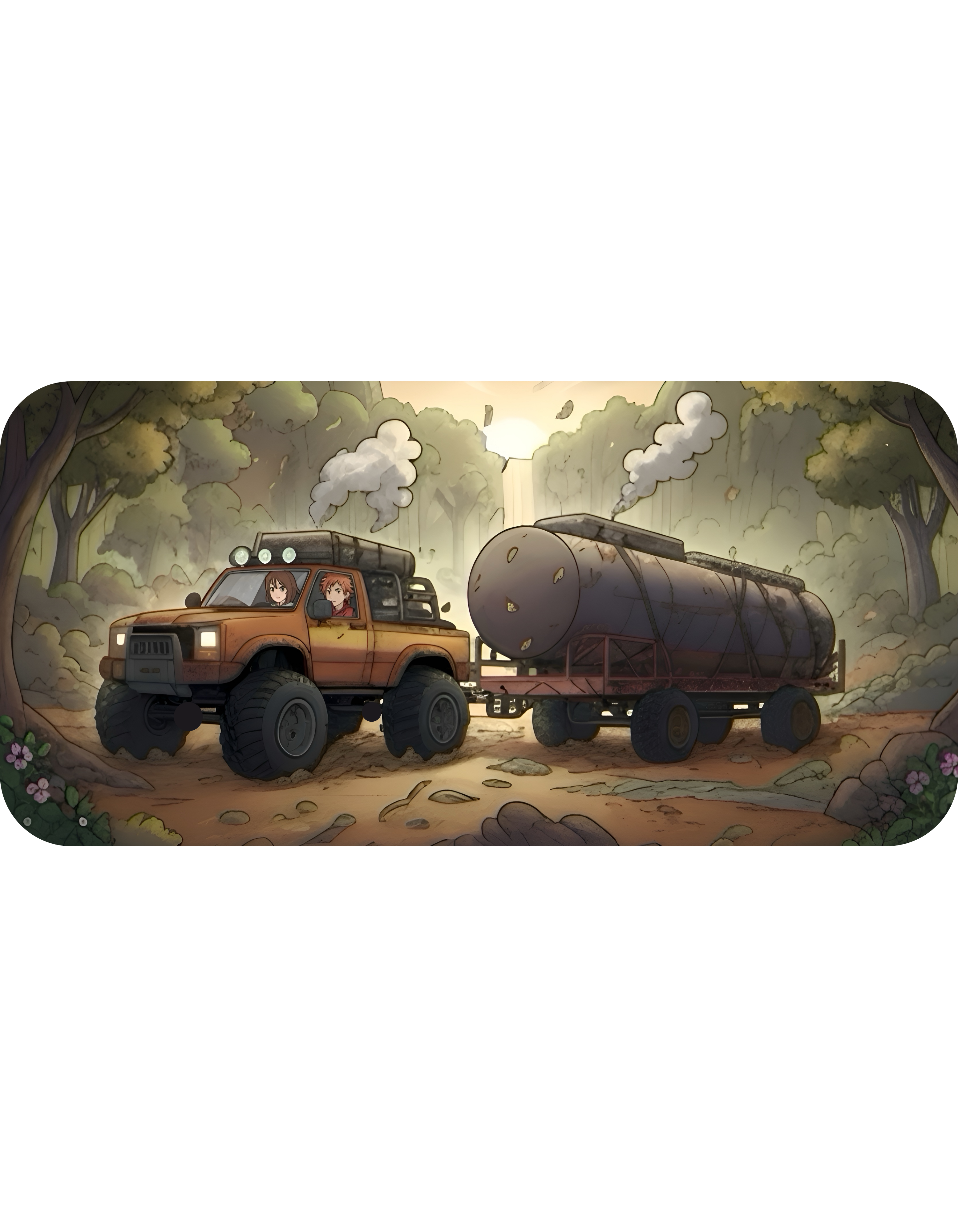 Adventure 4x4 Trucks #54, Container Haulers White Ceramic Mug — Find Your Path To The Essentials Cup (11oz & 15oz)