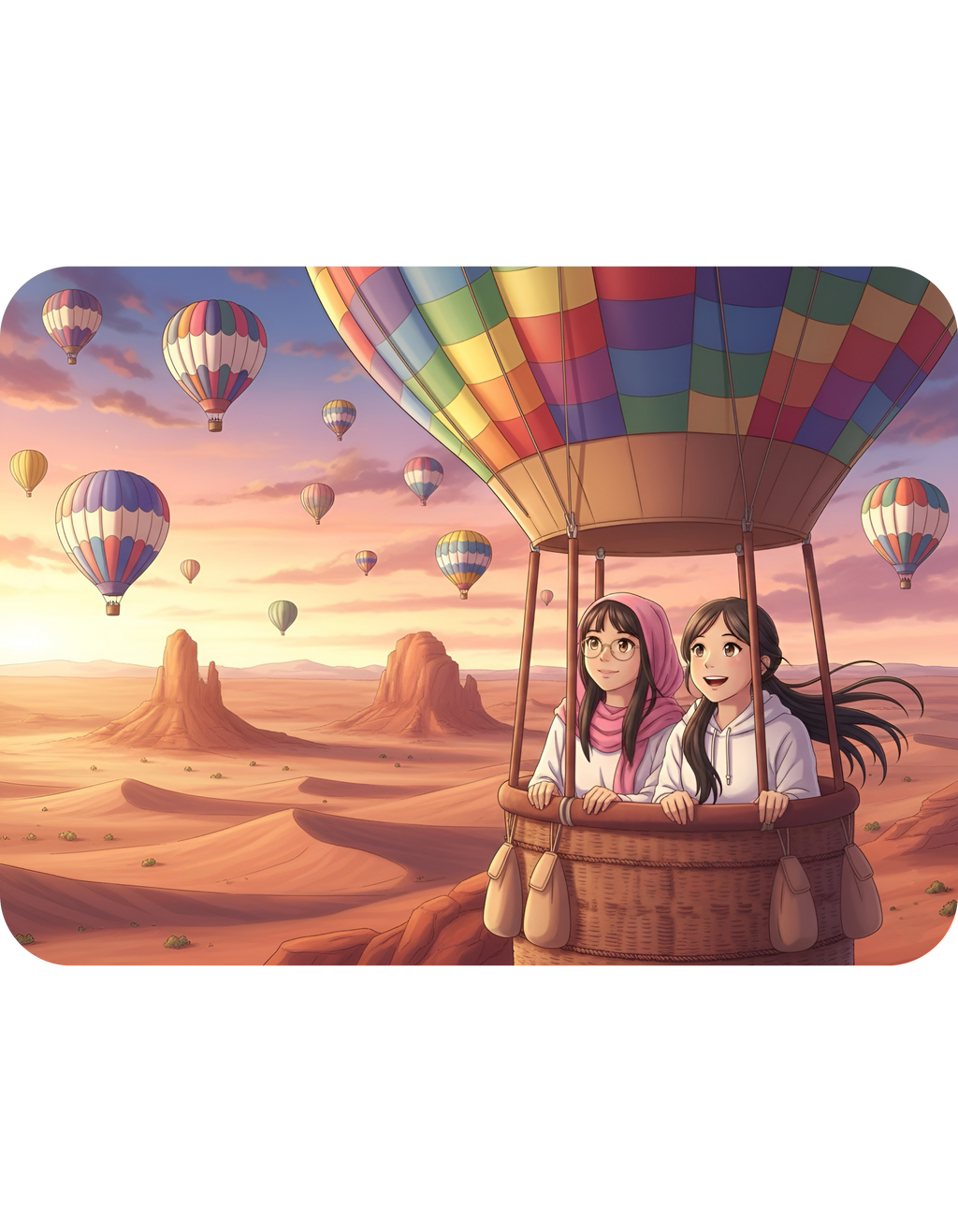 Best Friends Soaring in Hot Air Balloons White Ceramic Mug — True Wealth, Adventure, & Creativity Cup (11oz/15oz)