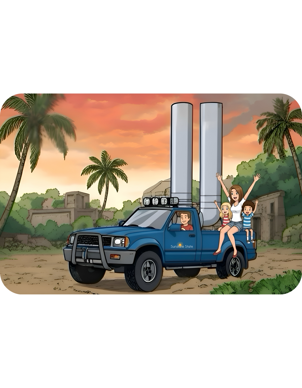 Humorous Sunshine State Pickup Trucks #1 White Ceramic Mug – Celebrating Companionship, Creativity & Life’s Little Wonders Cup (11oz/15oz)