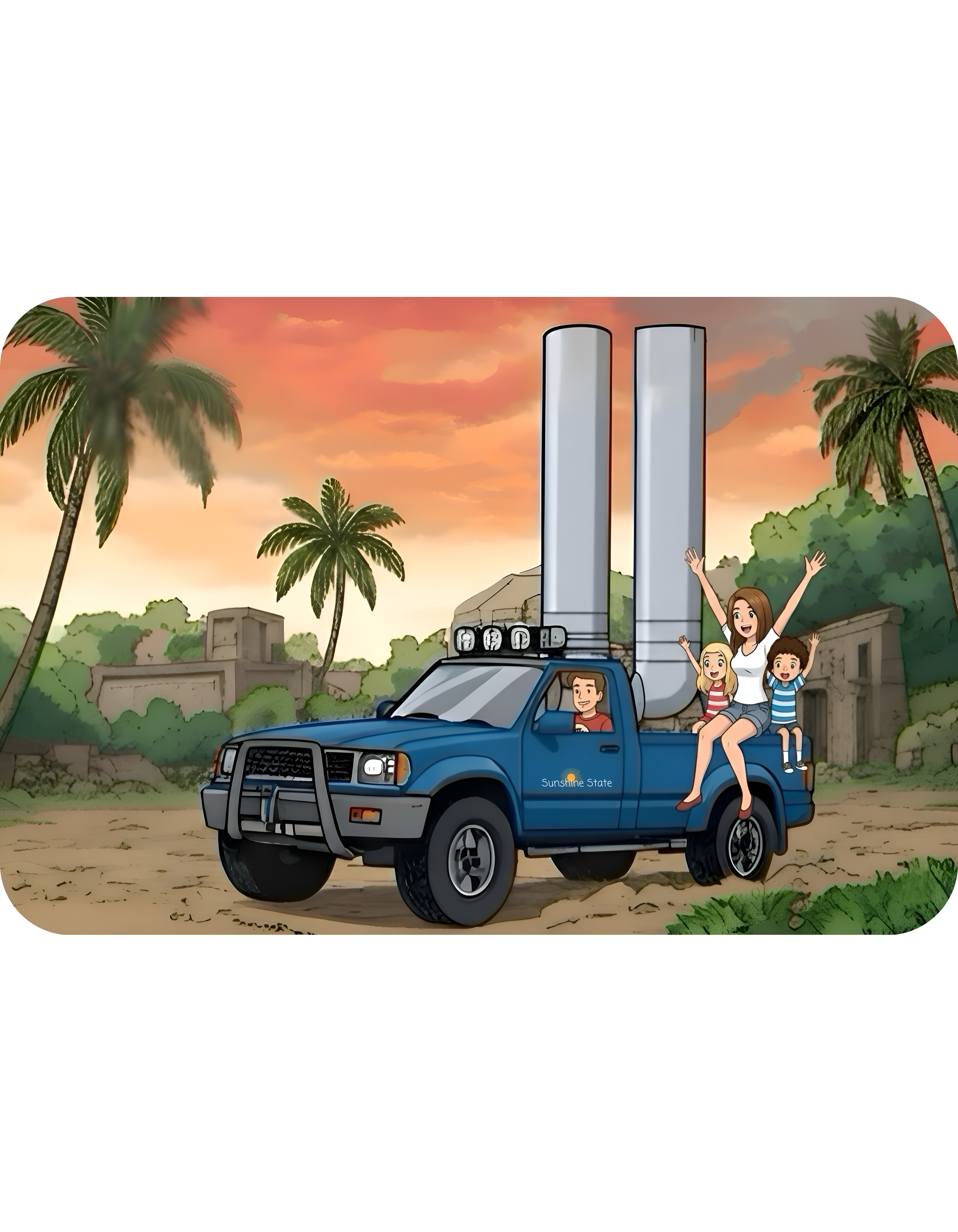 Humorous Sunshine State Pickup Trucks #1 White Ceramic Mug – Celebrating Companionship, Creativity & Life’s Little Wonders Cup (11oz/15oz)