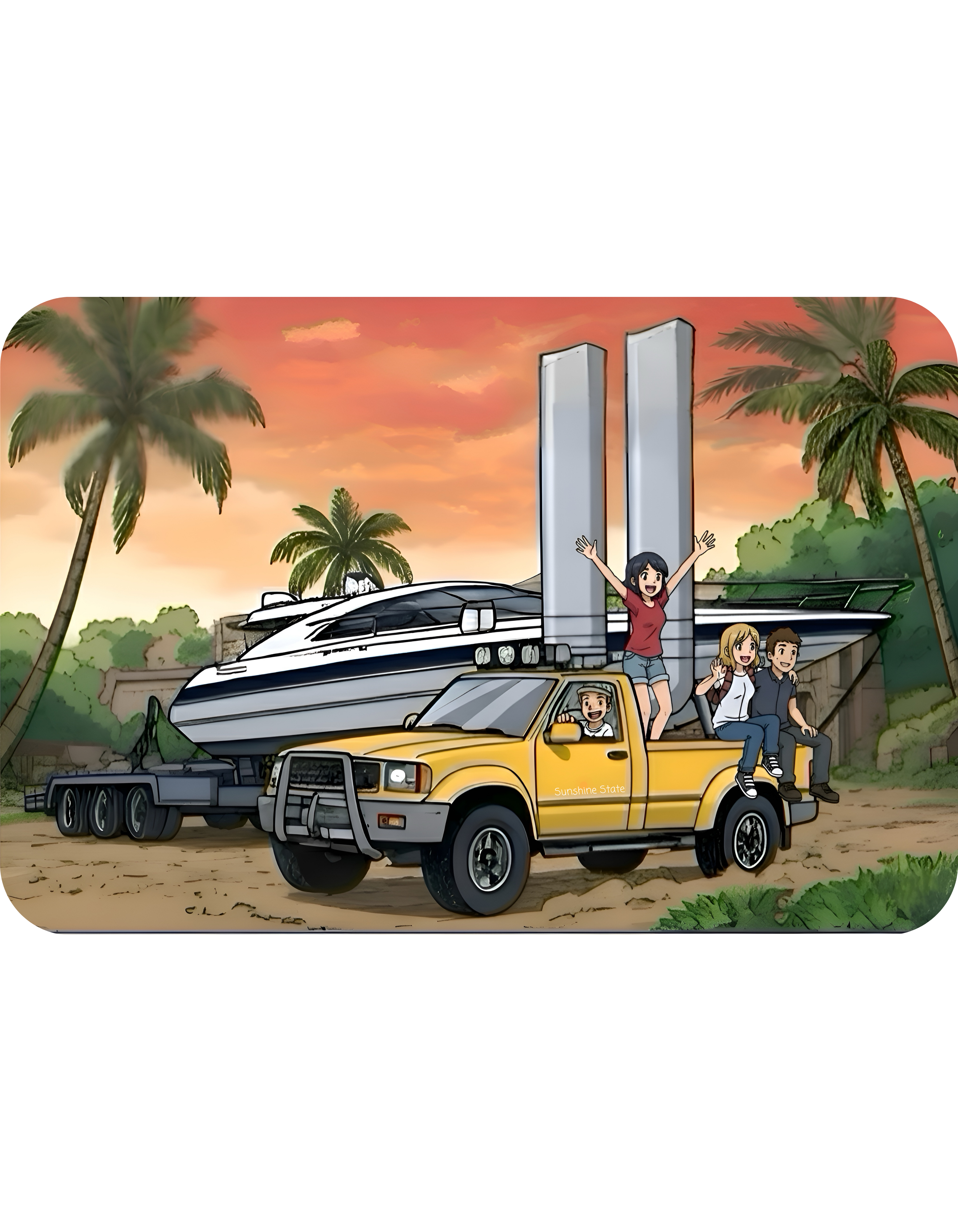 Sunshine State Pickup Trucks #9 Speed Boat Hauler White Ceramic Mug – Celebrating Companionship, Creativity & Life’s Little Wonders Cup (11oz/15oz)