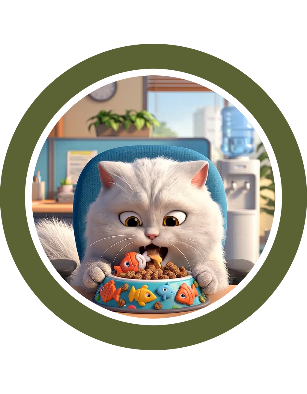 Realatable Cat Tower Collage White Ceramic Mug — Don't Bother Me Cute Personified Cup (11oz, 15oz)