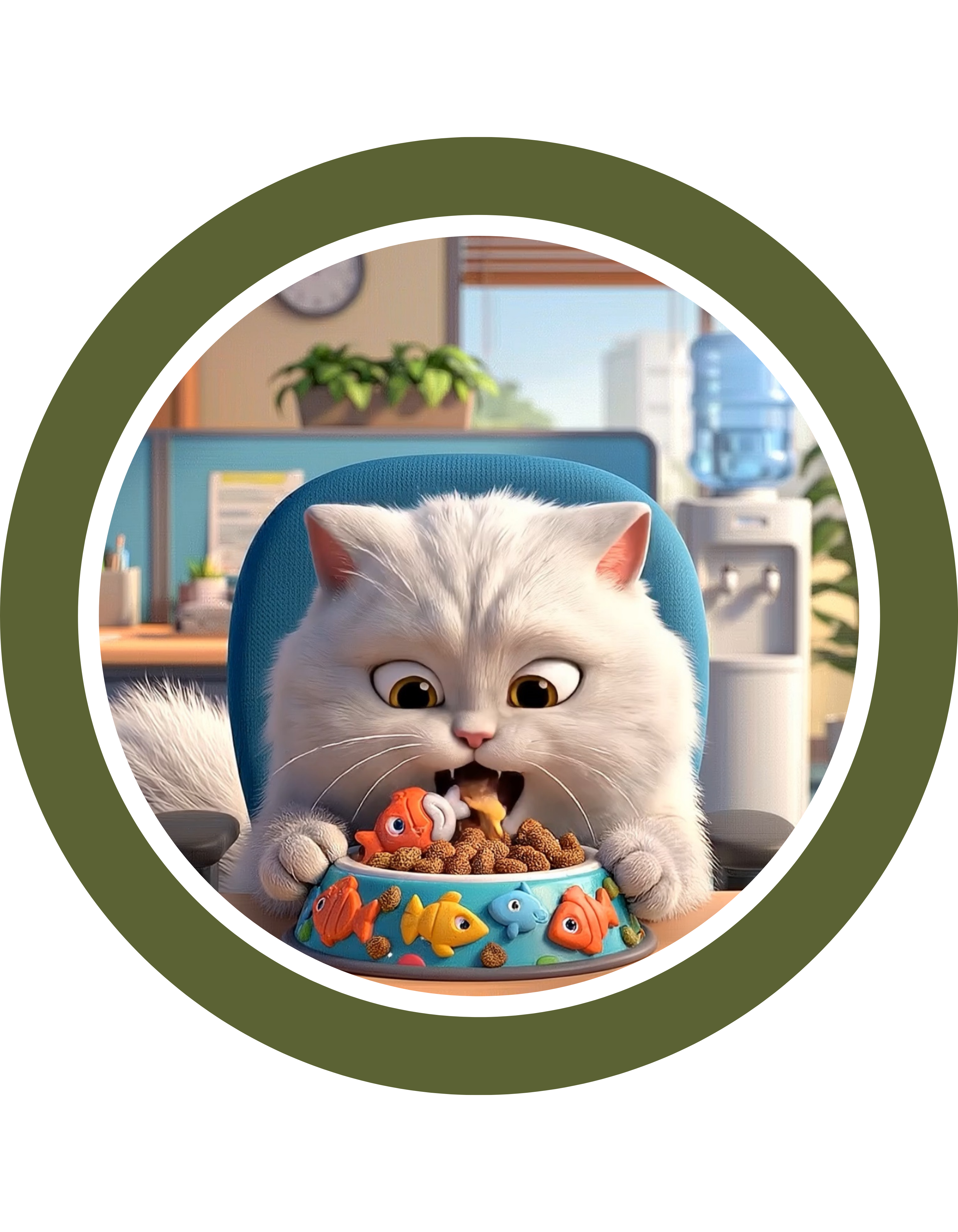 Realatable Cat Tower Collage White Ceramic Mug — Don't Bother Me Cute Personified Cup (11oz, 15oz)