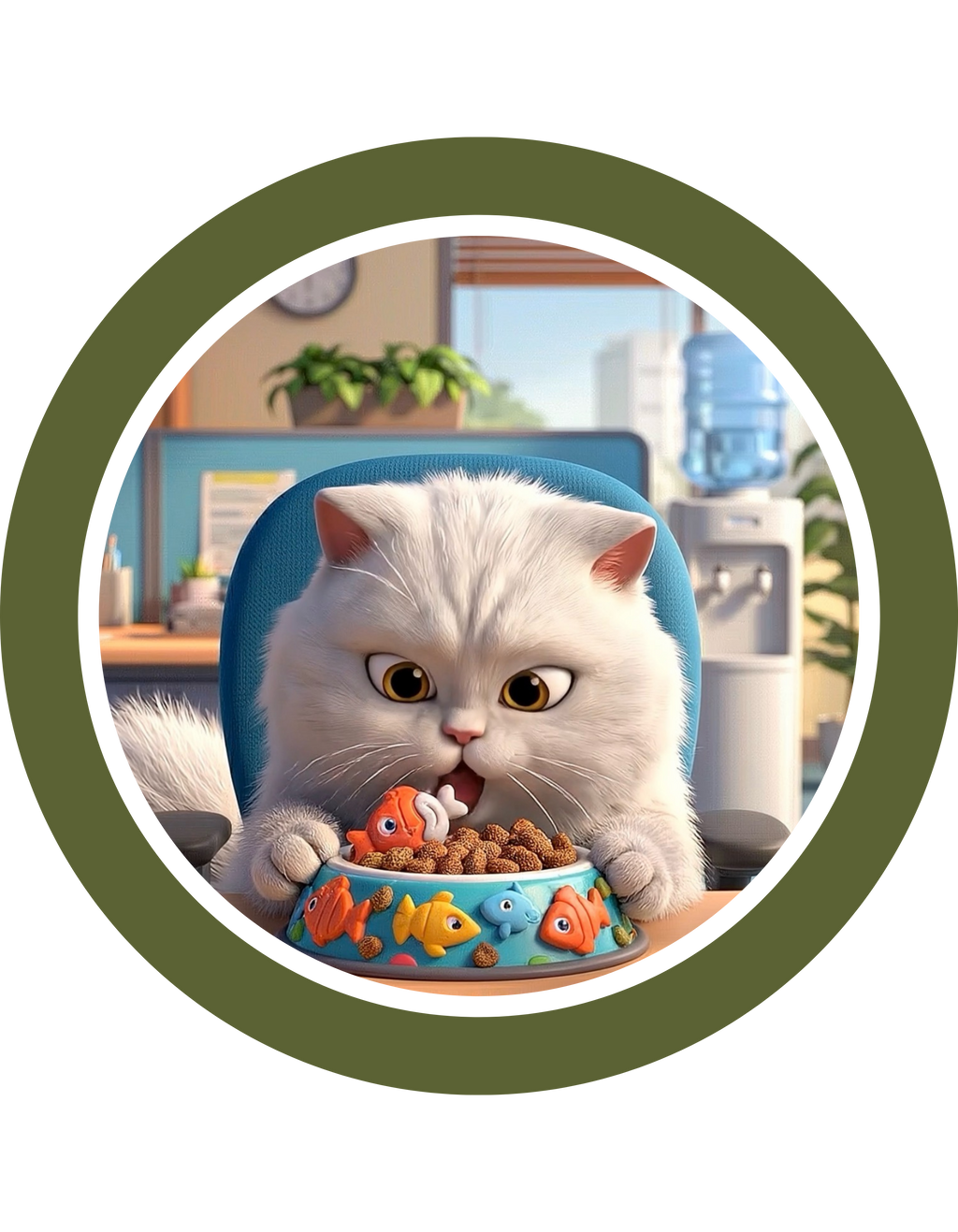 Realatable Cat Tower Collage White Ceramic Mug — Don't Bother Me Cute Personified Cup (11oz, 15oz)