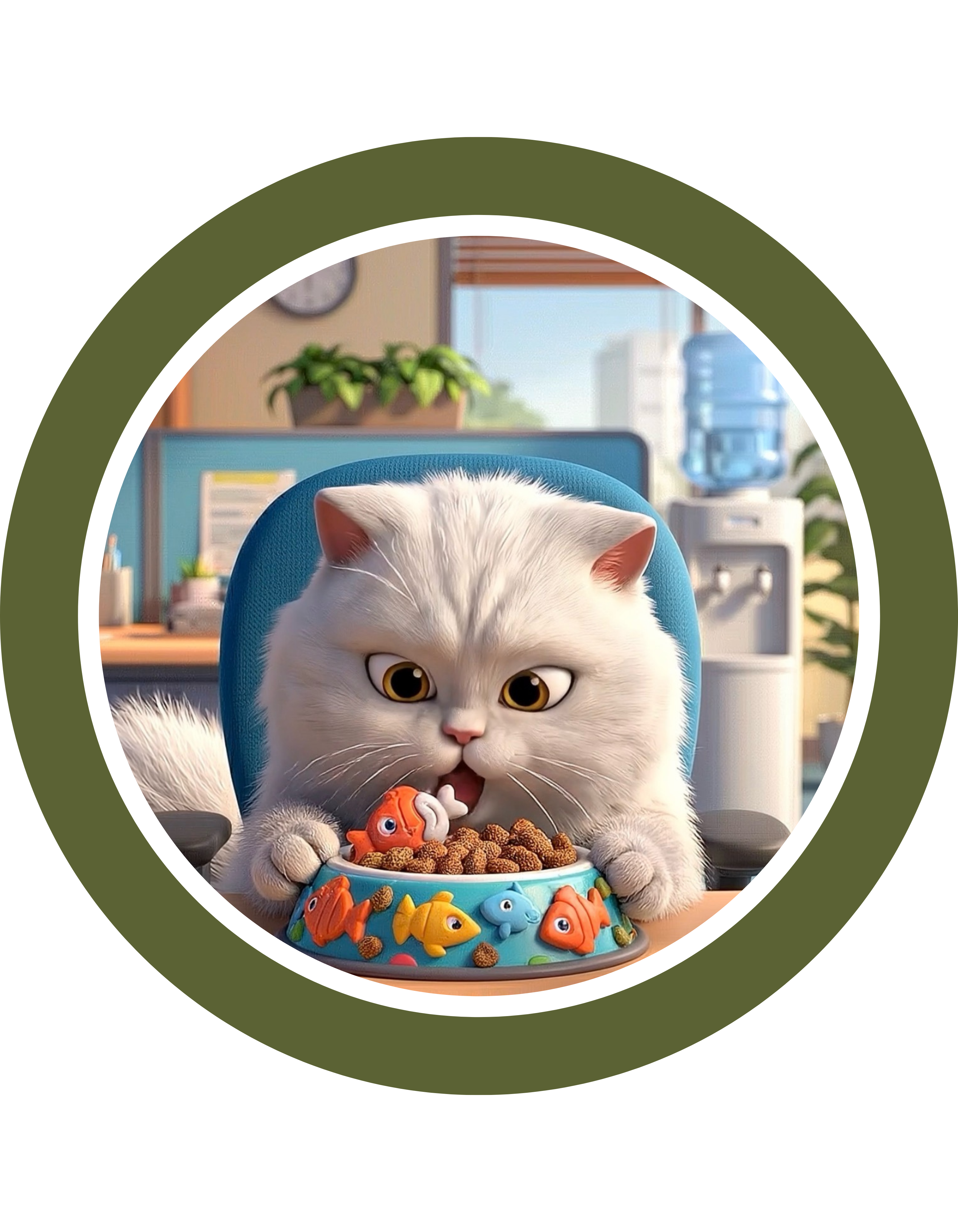 Realatable Cat Tower Collage White Ceramic Mug — Don't Bother Me Cute Personified Cup (11oz, 15oz)