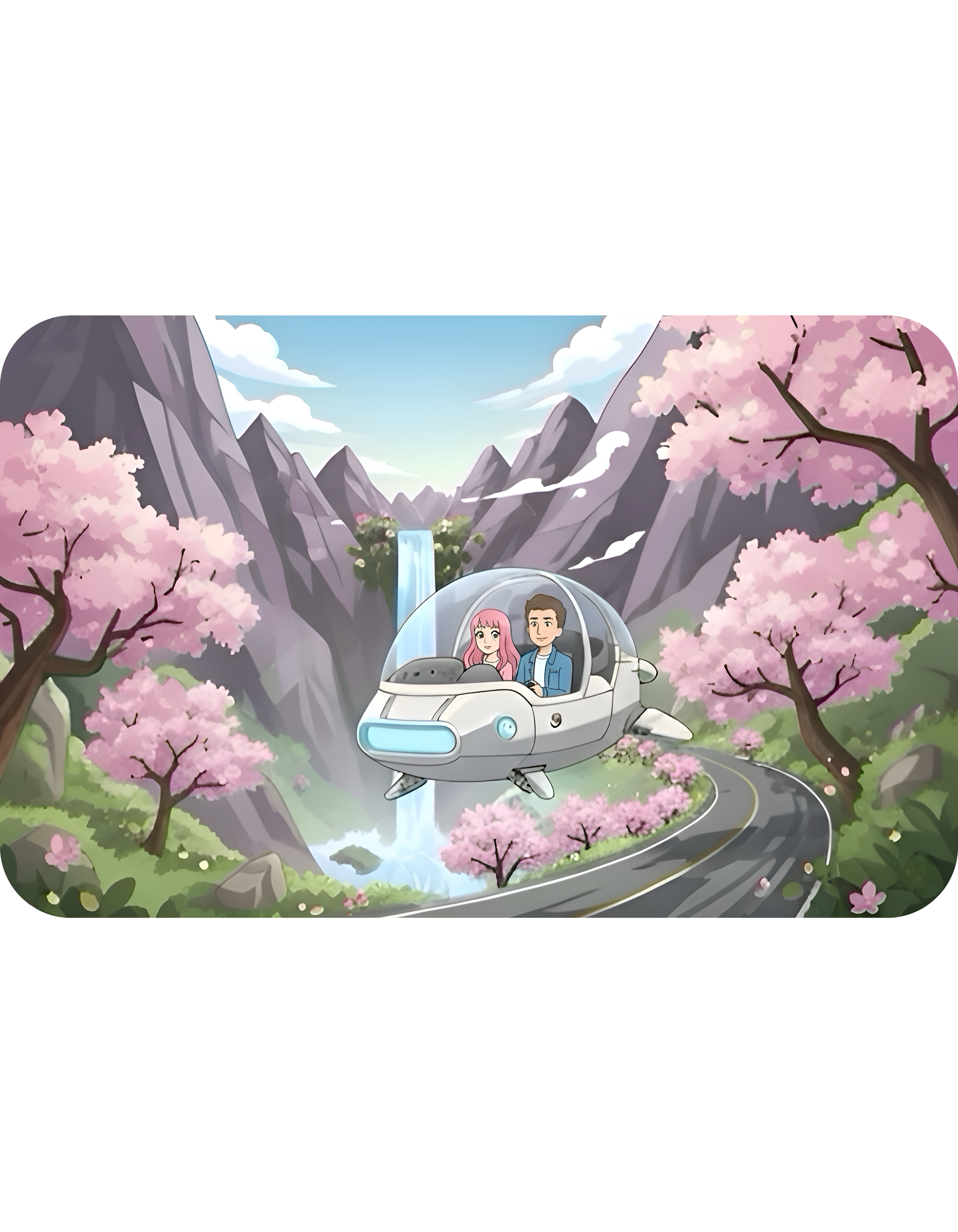 Sakura Mountain Vista White Ceramic Mug – Life’s Little Wonders Cup (11oz/15oz)