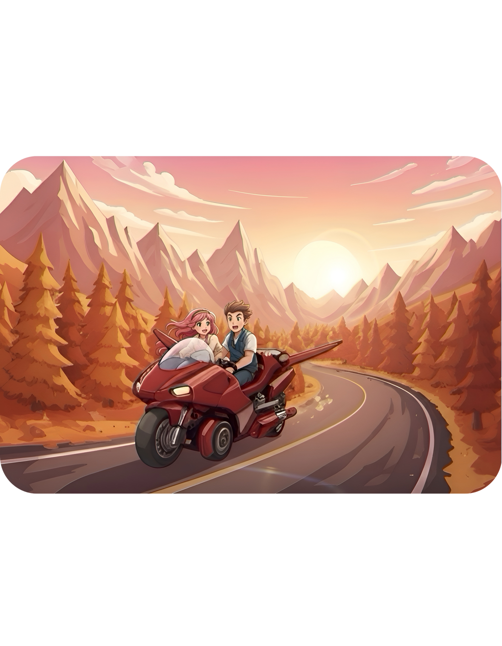 Open Road Sunset Vista White Ceramic Mug – Life’s Little Wonders Cup (11oz/15oz)