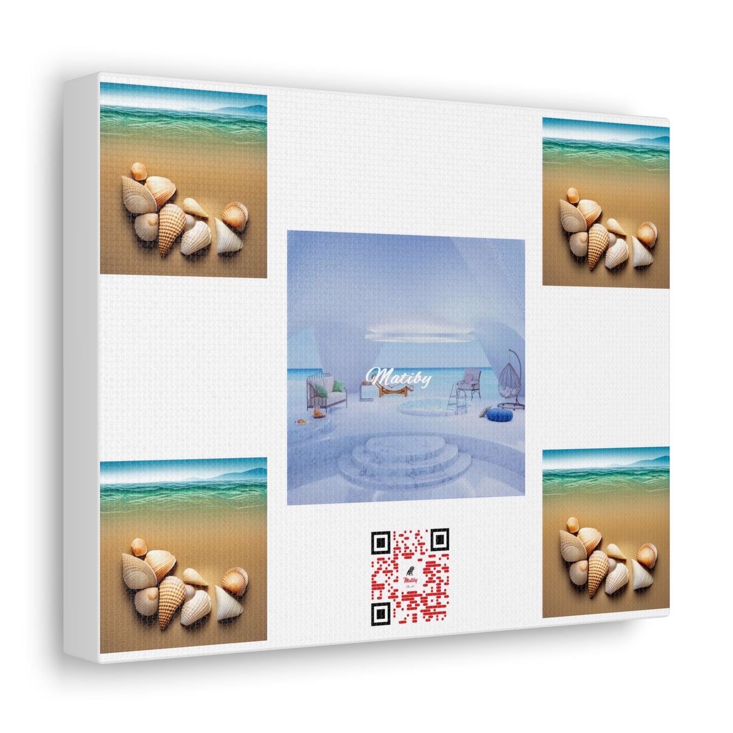 Matiby QR White Canvas Gallery Wraps