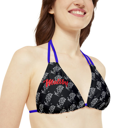 Matiby Lion Strappy Triangle Bikini Top (AOP)