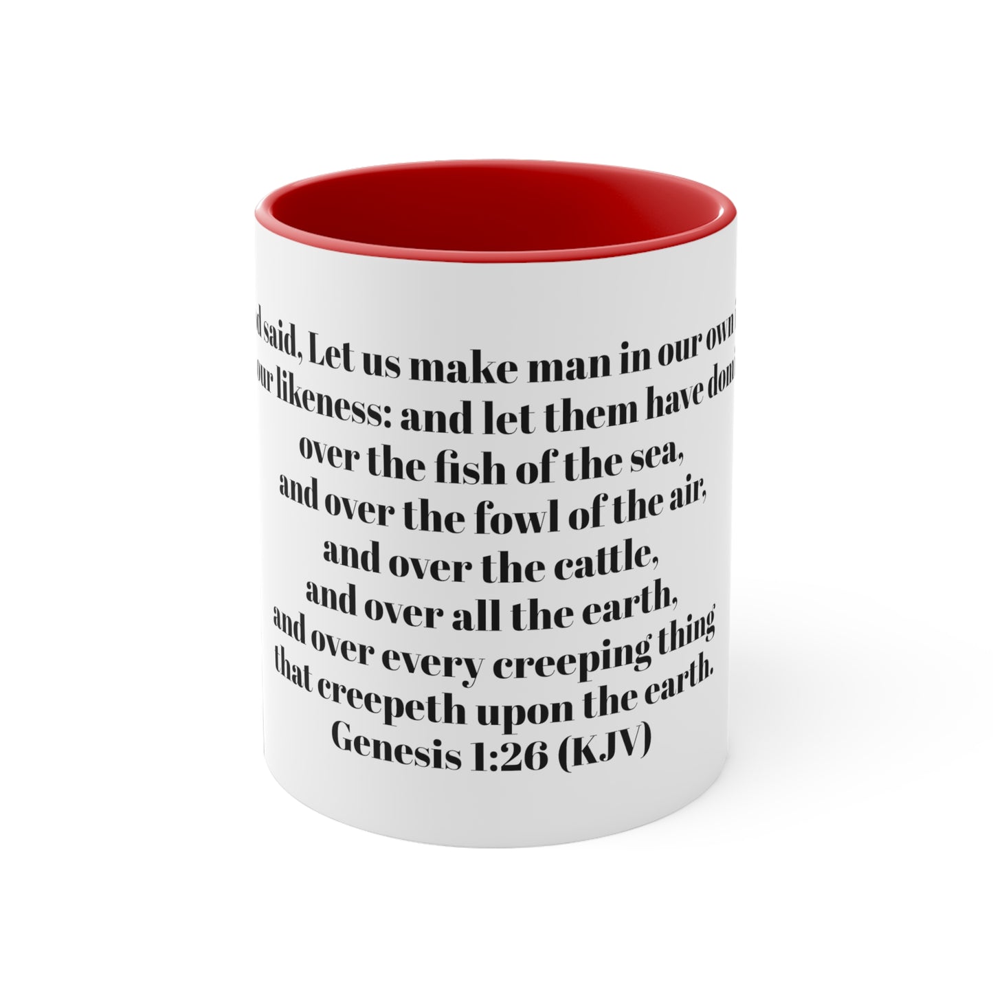 Bible Speaks Gen 1:26 Accent Mug, 11oz