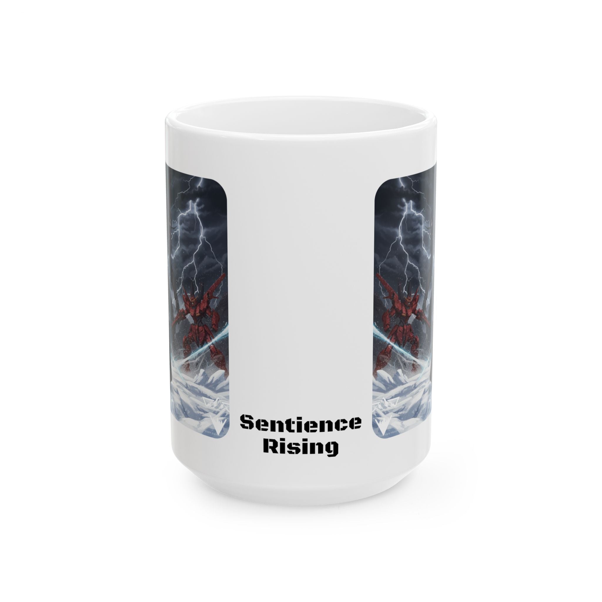 Sentience Rising Sci-Fi Robots #1 White Ceramic Mug | Sci-Fi NeoSentinel Uprising