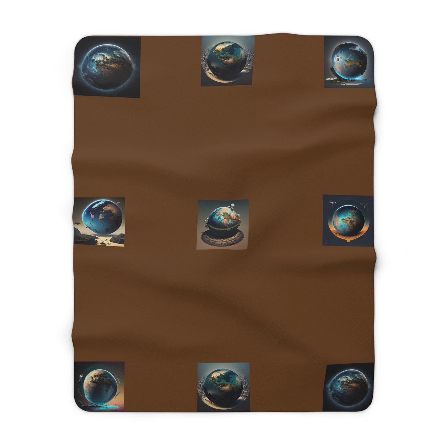 Matiby MEK Brown Sherpa Fleece Blanket