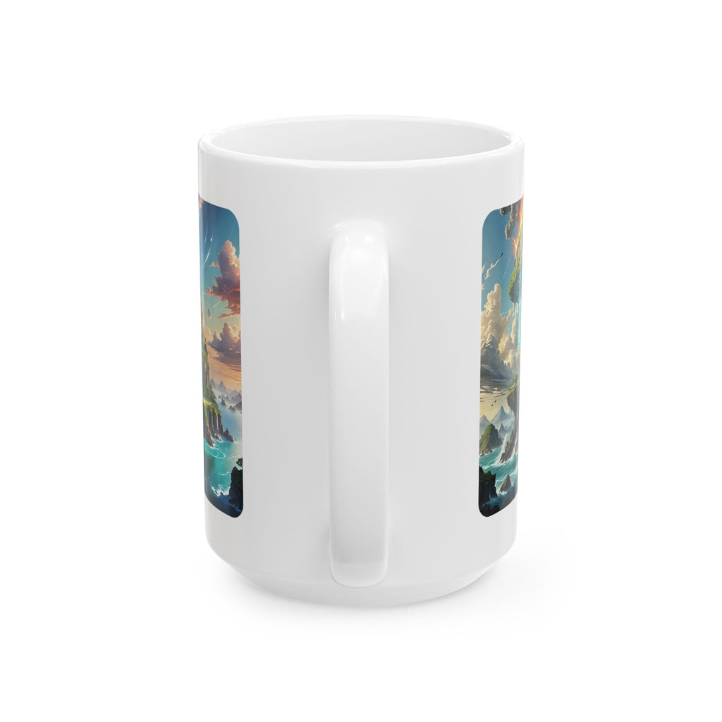 Contrast & Perspective #4 White Ceramic Mug — Time & Chance Daily Cup (11oz, 15oz)