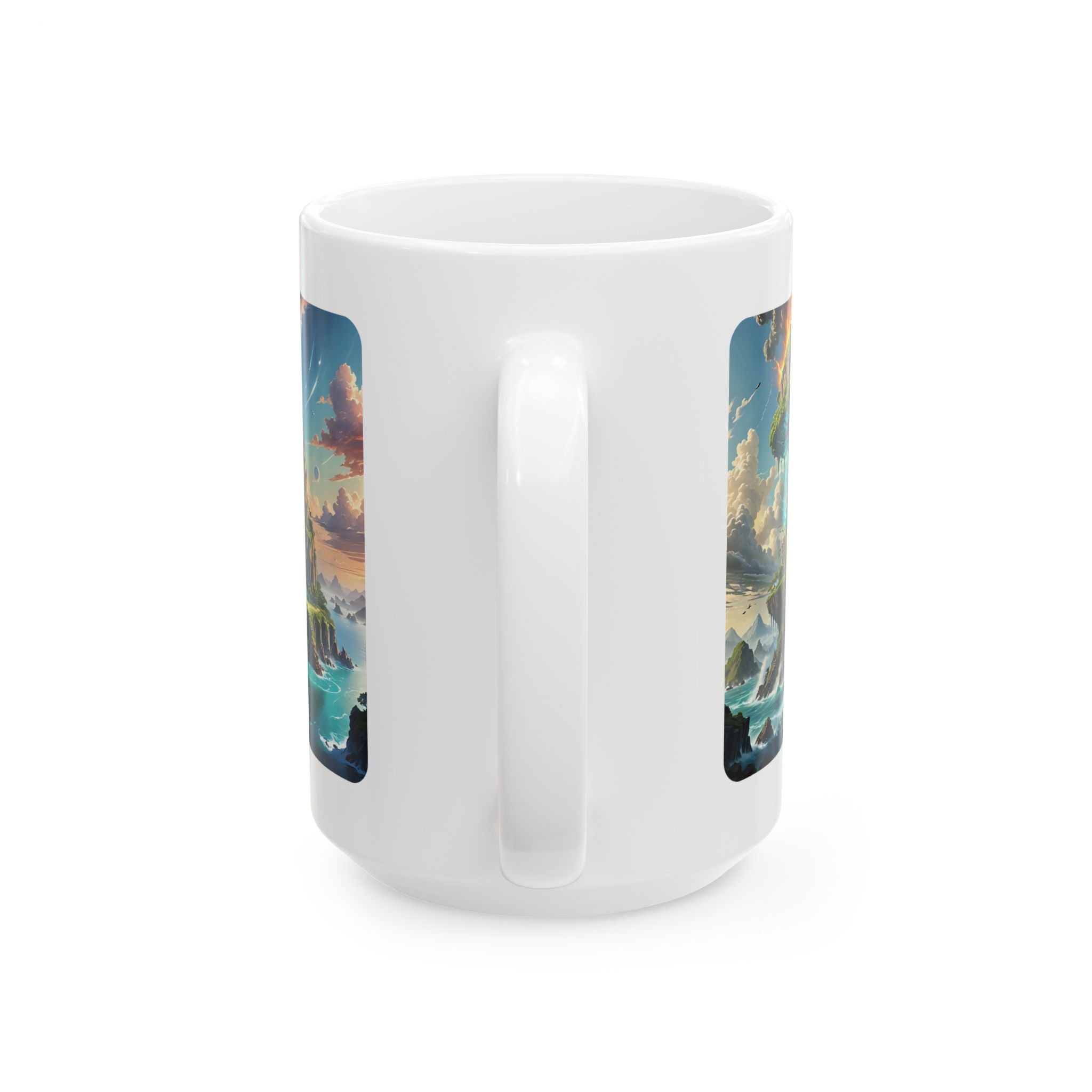 Contrast & Perspective #4 White Ceramic Mug — Time & Chance Daily Cup (11oz, 15oz)