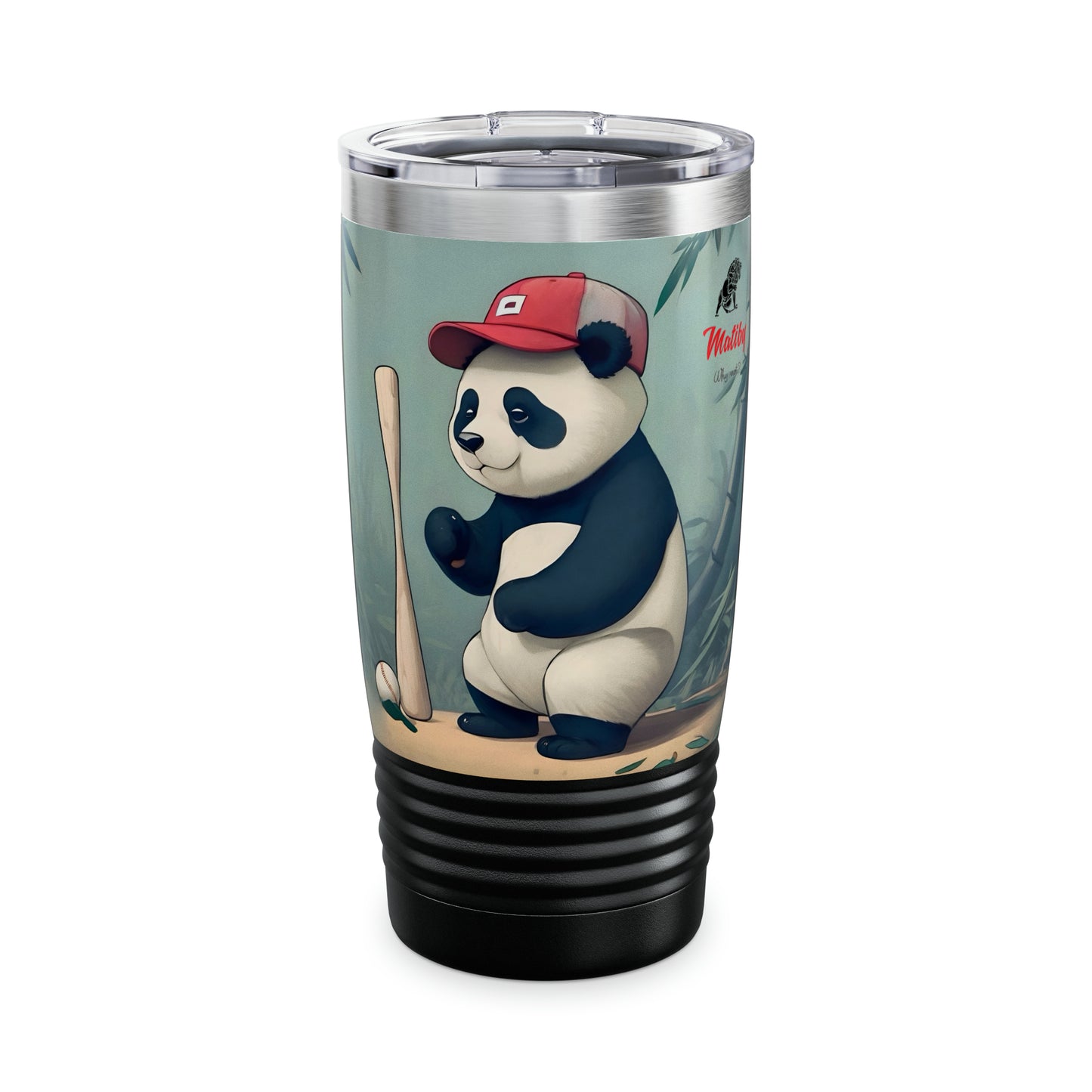 Artzy Baseball Panda Ringneck Tumbler, 20oz