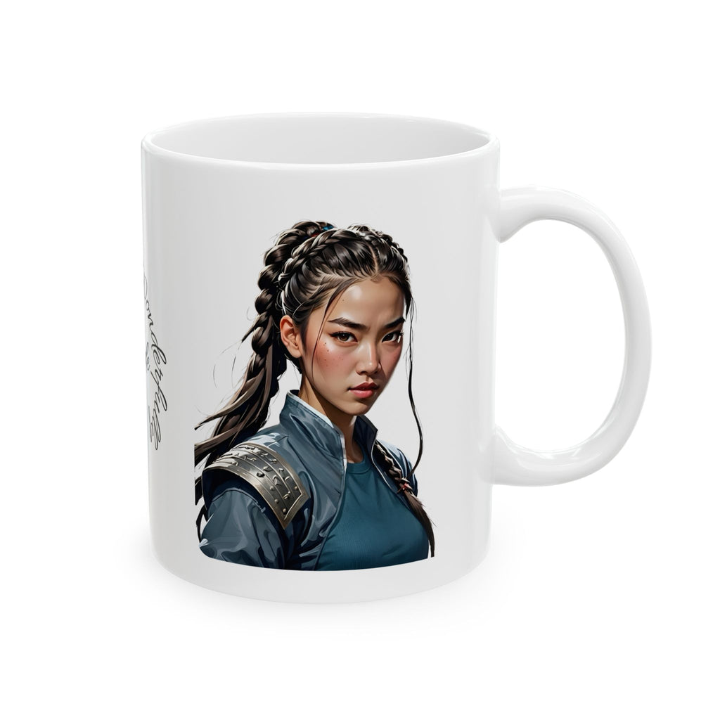 Gentle Woman of Valor #1 White Ceramic Mug - Fearfully & Wonderfully Made Tribute Cup (11oz/15oz)