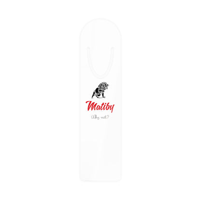 Matiby White Bookmark