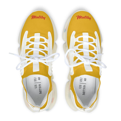 Women's Yellow Mesh Sneakers