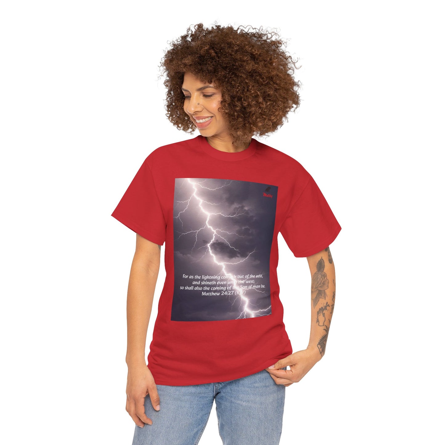 Lightning Style East West Unisex Heavy Cotton Tee