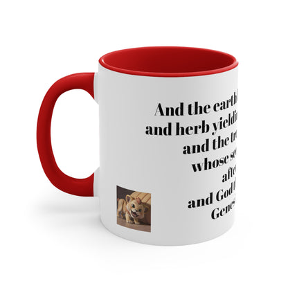 Bible Speaks Gen 1:12 Accent Mug, 11oz